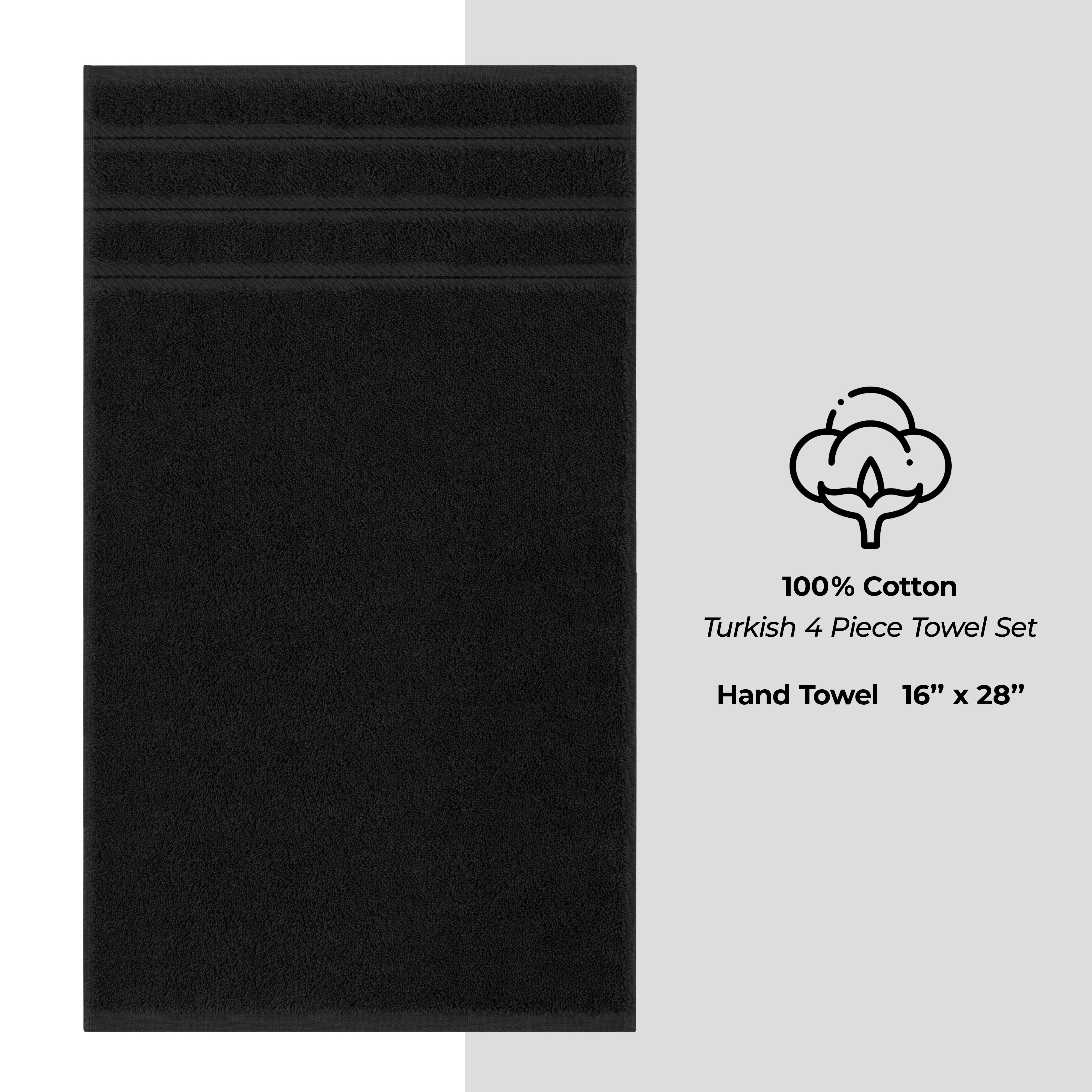 American-softlinen 100%  Cotton Turkish Towels, 4 Pack Hand Towel Set, Super Soft, Absorbent, Quick Dry Premium Towels