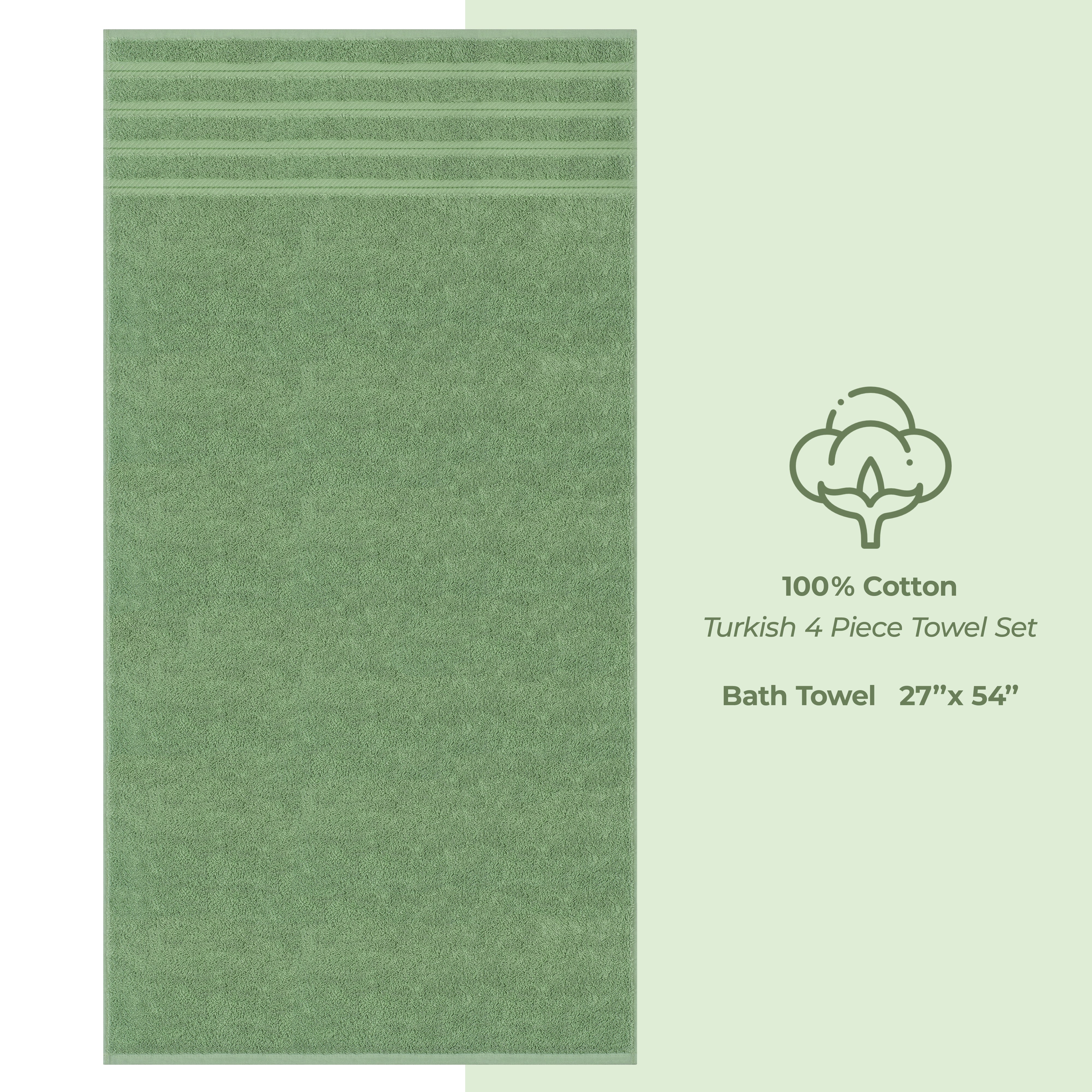 American-softlinen 100% Cotton Turkish Towels for Bathroom, 4 Pack Bath Towel Set,  Super Soft, Extra Large Bath Towels