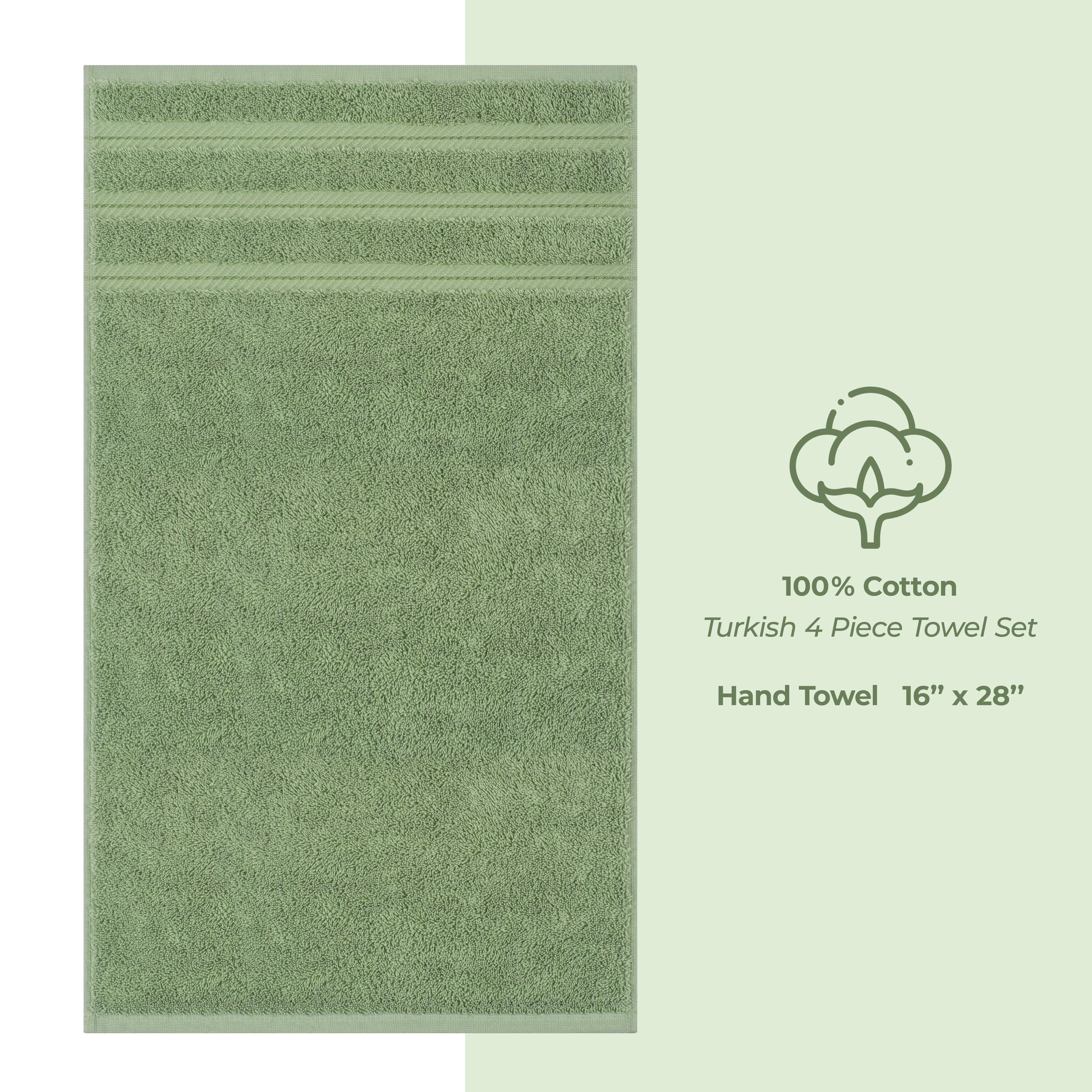 American-softlinen 100%  Cotton Turkish Towels, 4 Pack Hand Towel Set, Super Soft, Absorbent, Quick Dry Premium Towels