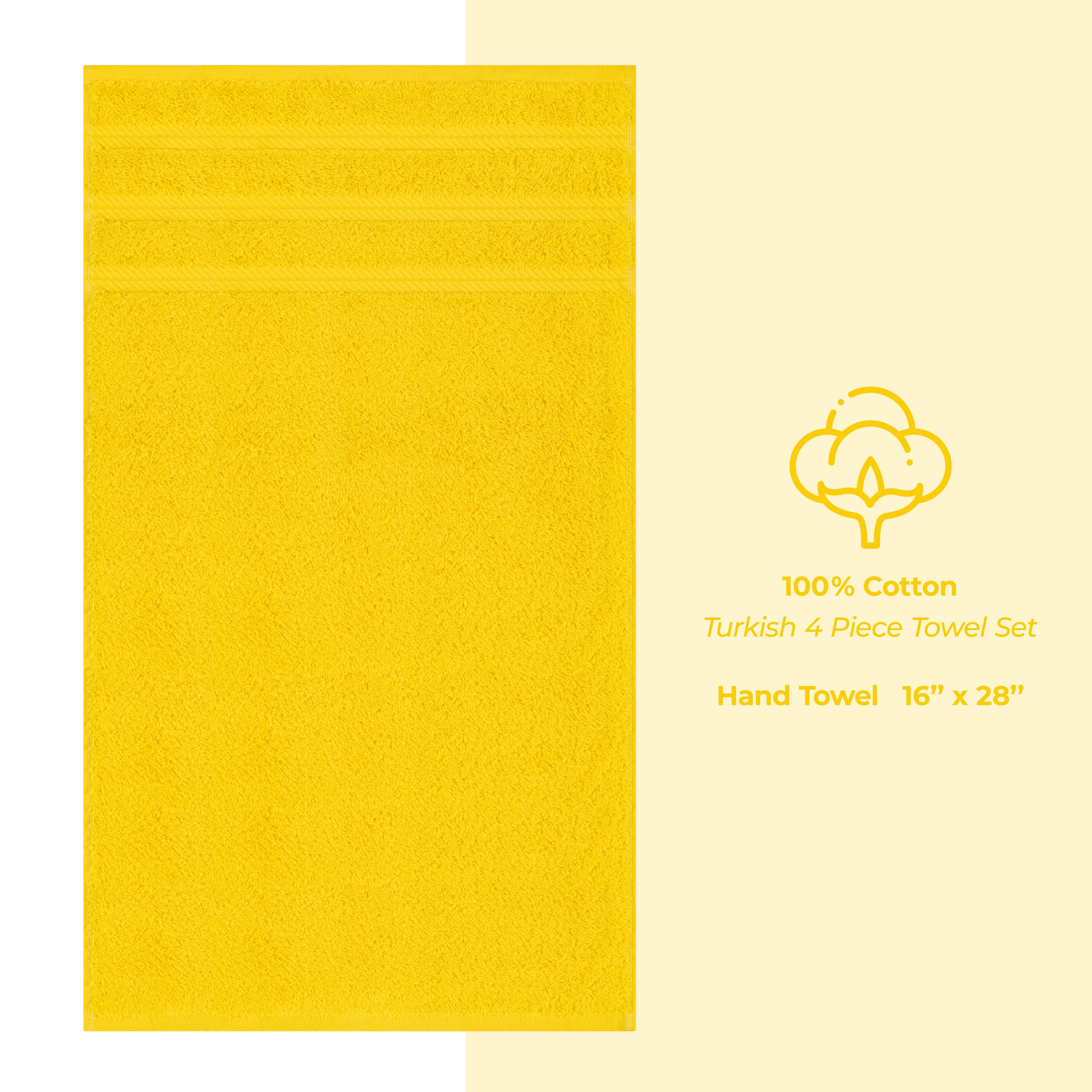 American-softlinen 100%  Cotton Turkish Towels, 4 Pack Hand Towel Set, Super Soft, Absorbent, Quick Dry Premium Towels