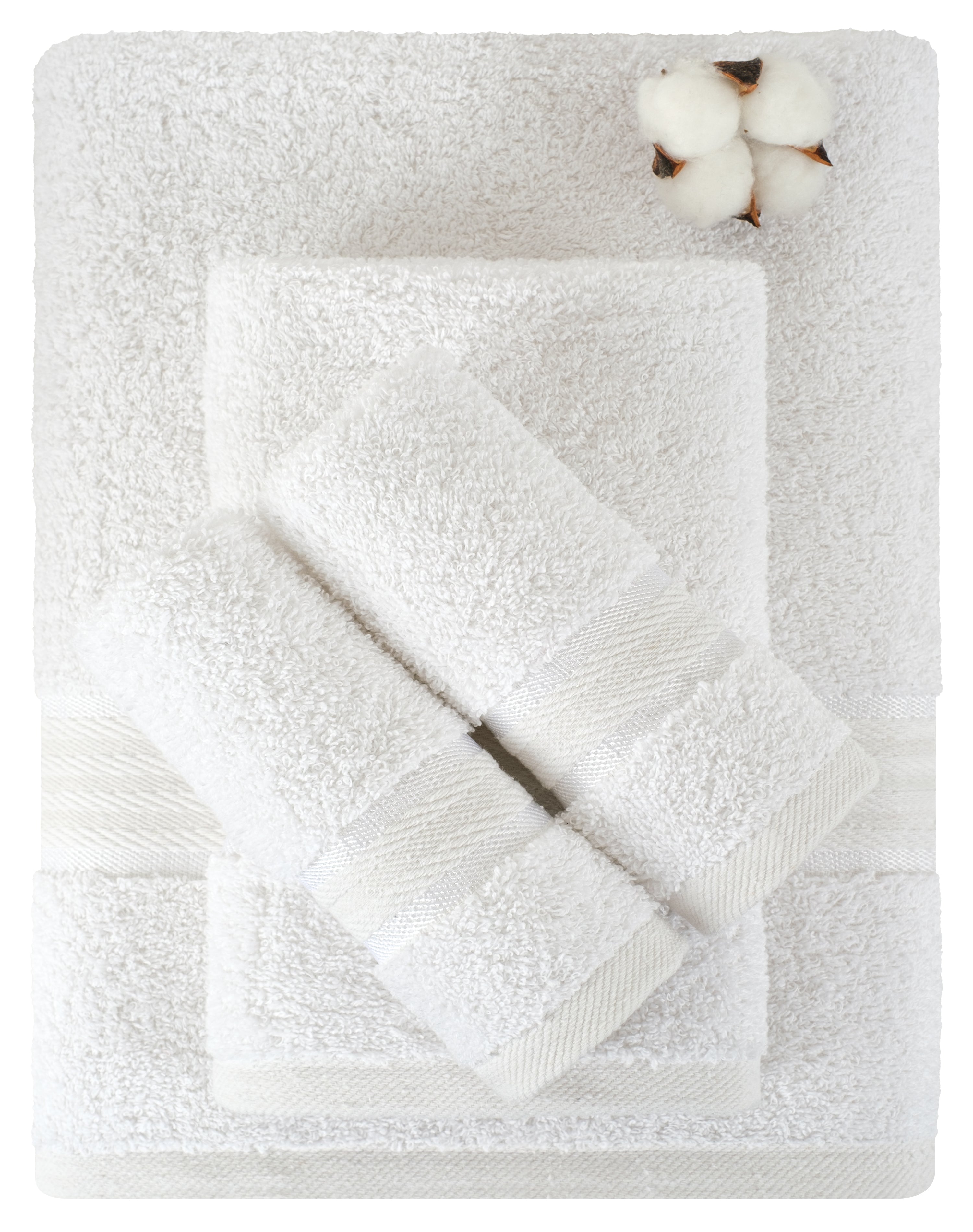 American-softlinen - Salem 6 Piece Turkish Cotton Luxury Towel Set - White - 5