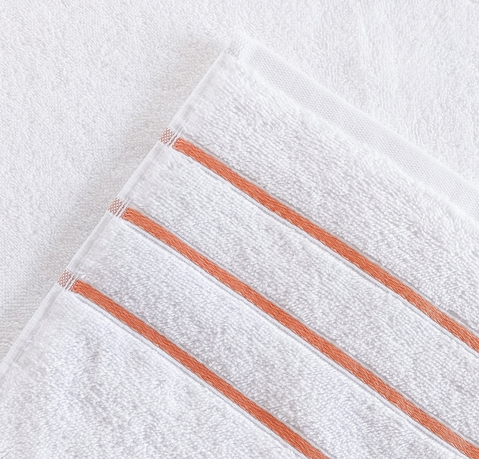 American-softlinen - Salem 6 Piece Turkish Cotton Luxury Towel Set - Malibu-Peach - 6