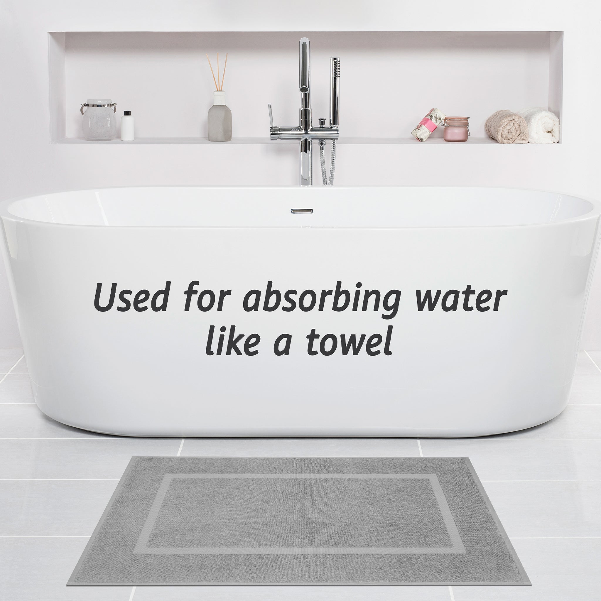 American-softlinen Bekos 100% Cotton Bath Mat Set, 2 Piece 20x34 inches Bath Mats for Bathroom