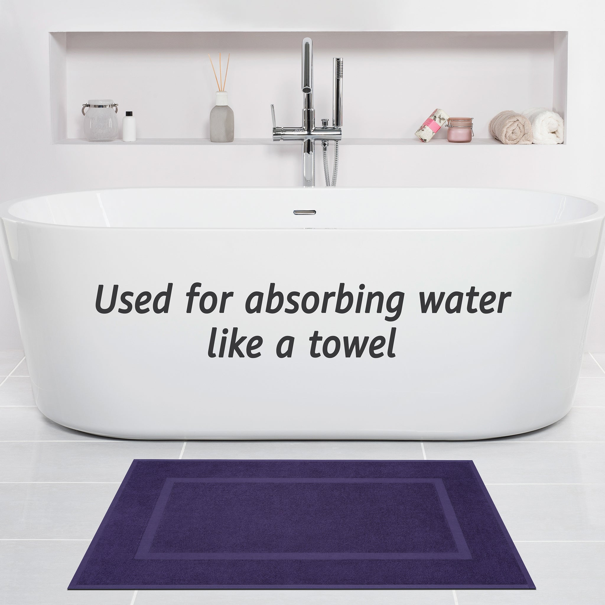 American-softlinen Bekos 100% Cotton Bath Mat Set, 2 Piece 20x34 inches Bath Mats for Bathroom