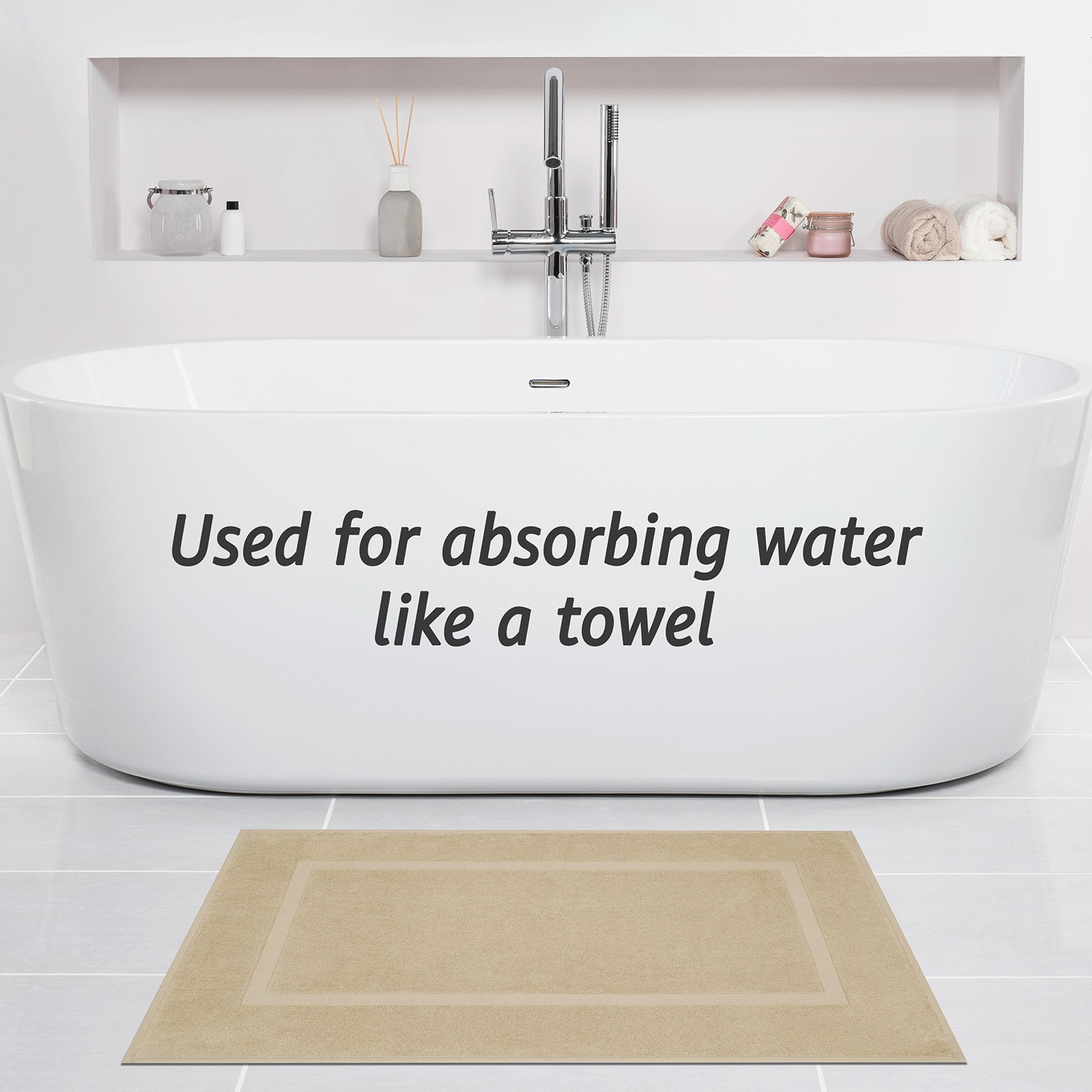 American-softlinen Bekos 100% Cotton Bath Mat Set, 2 Piece 20x34 inches Bath Mats for Bathroom