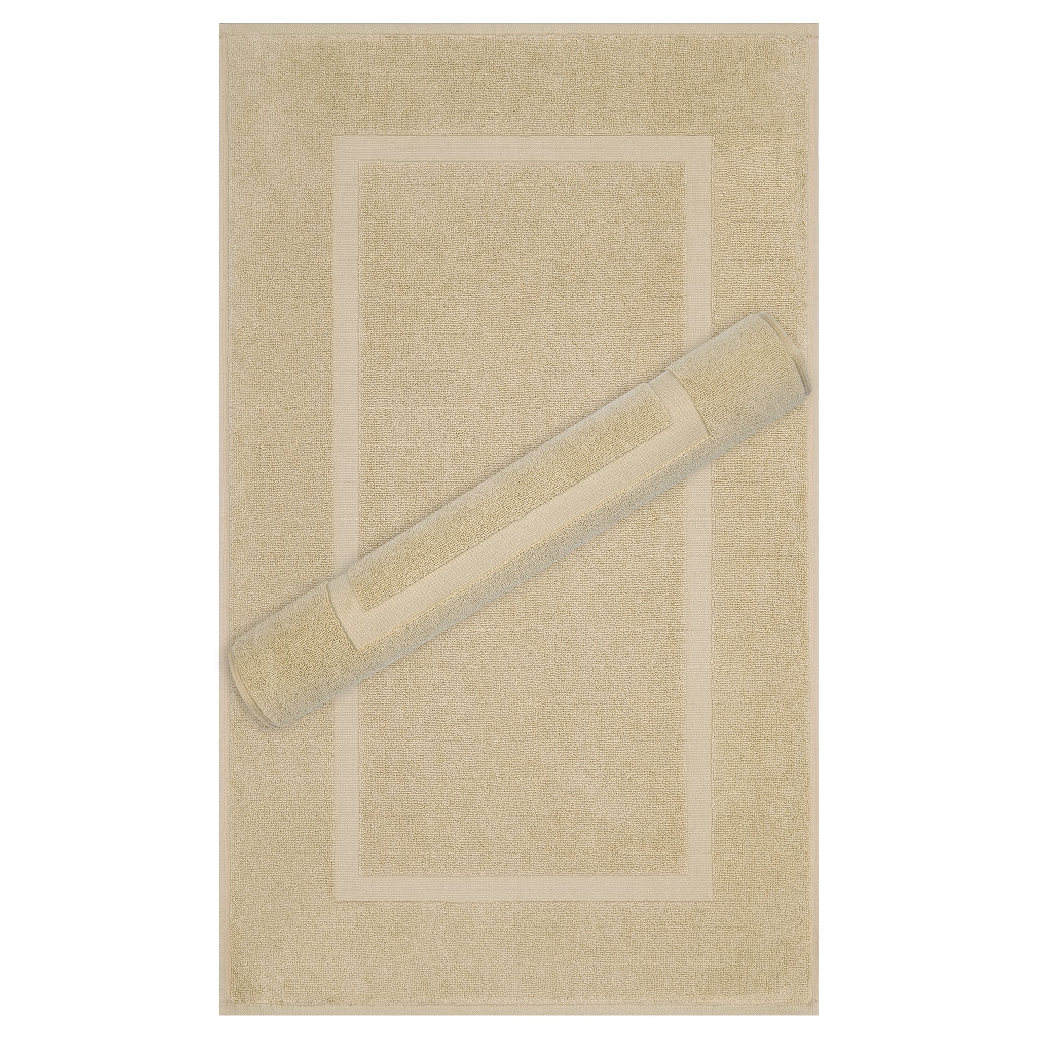 American-softlinen Bekos 100% Cotton Bath Mat Set, 2 Piece 20x34 inches Bath Mats for Bathroom