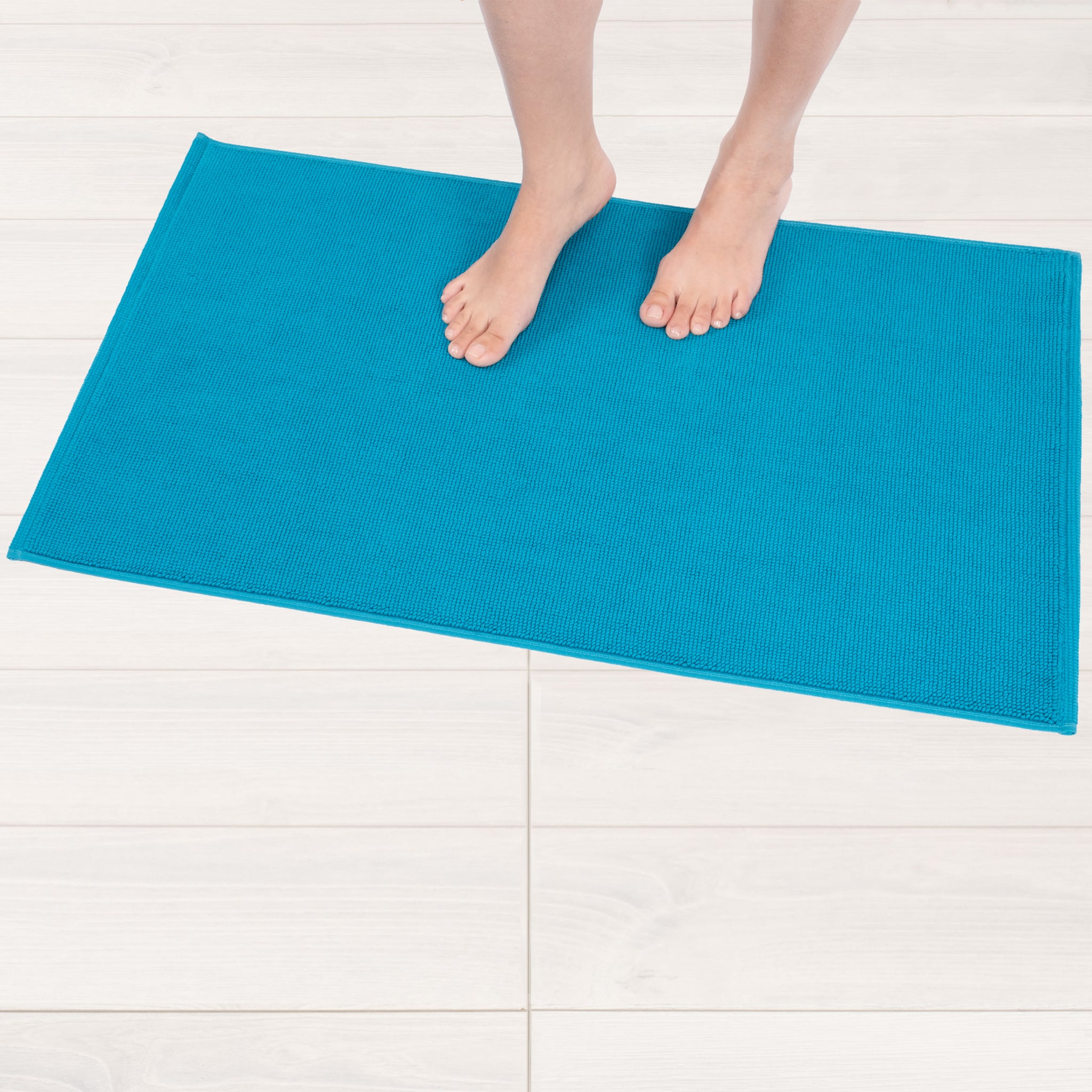 American-softlinen 100% Cotton Bath Mat Rugs, 17x24 inches Slip Resistant Bottom Base Bath Mats for Bathroom