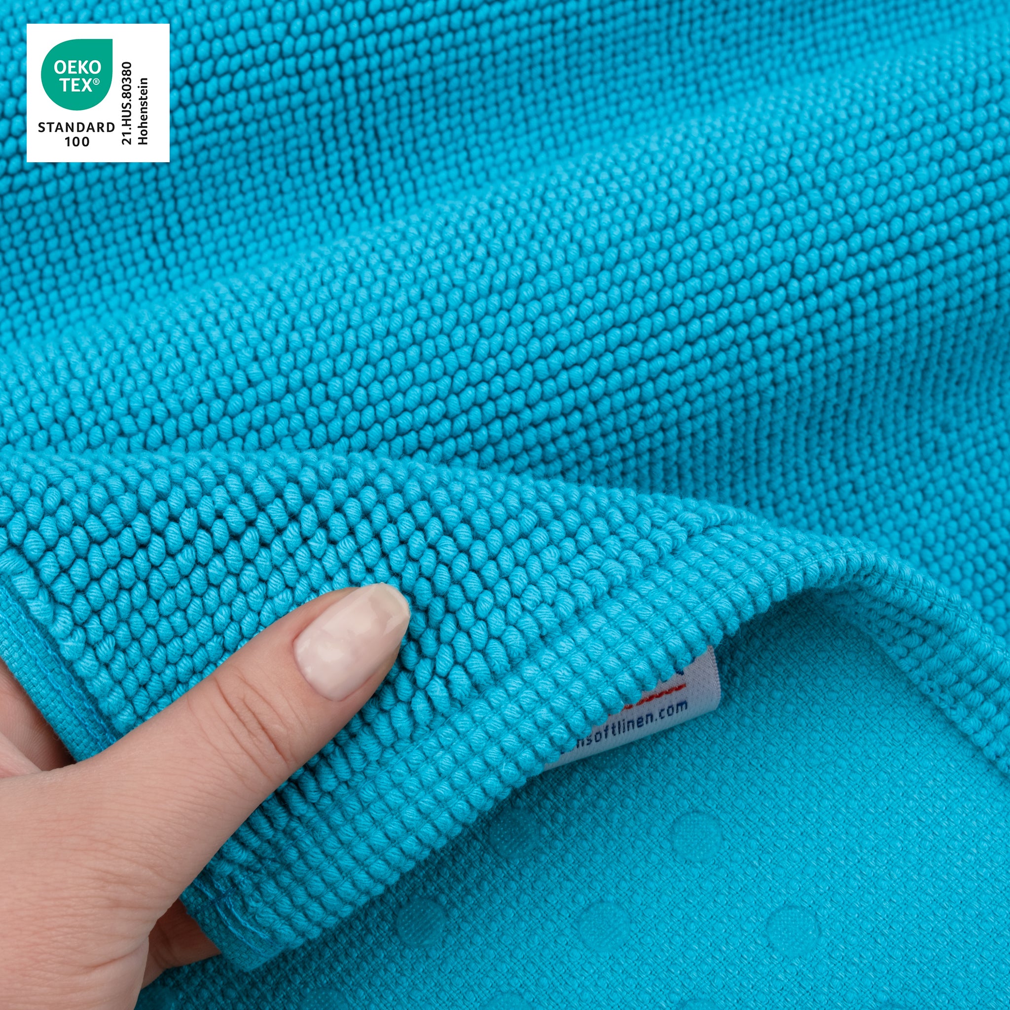 American-softlinen 100% Cotton Bath Mat Rugs, 17x24 inches Slip Resistant Bottom Base Bath Mats for Bathroom