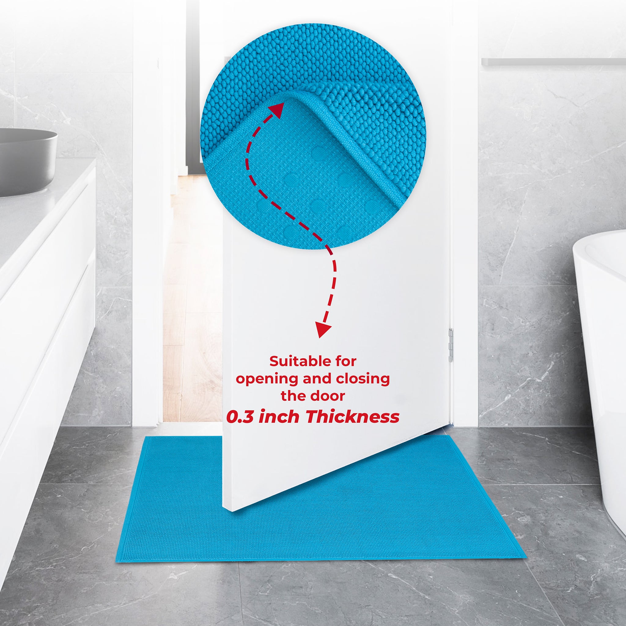 American-softlinen 100% Cotton Bath Mat Rugs, 17x24 inches Slip Resistant Bottom Base Bath Mats for Bathroom