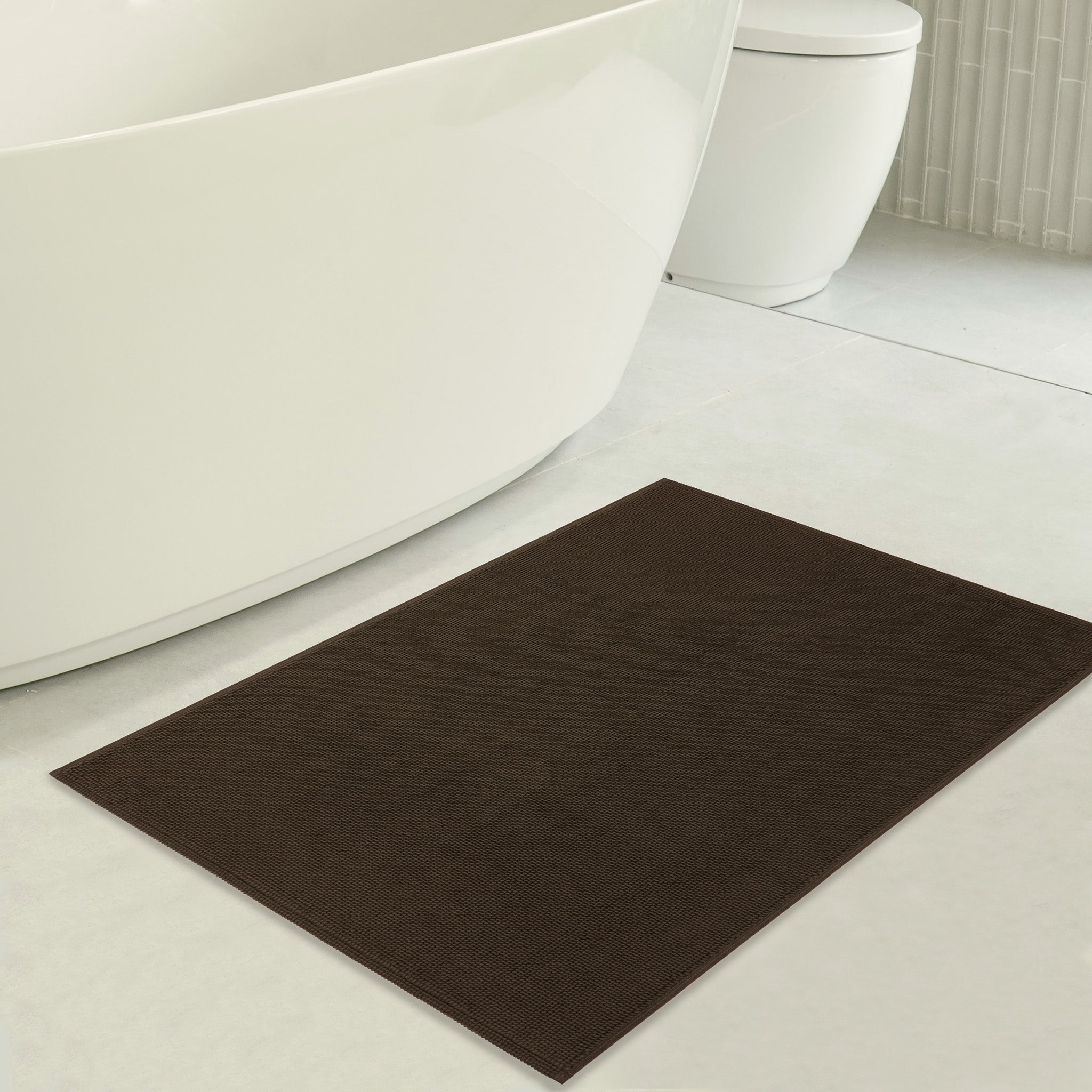 American-softlinen 100% Cotton Bath Mat Rugs, 17x24 inches Slip Resistant Bottom Base Bath Mats for Bathroom