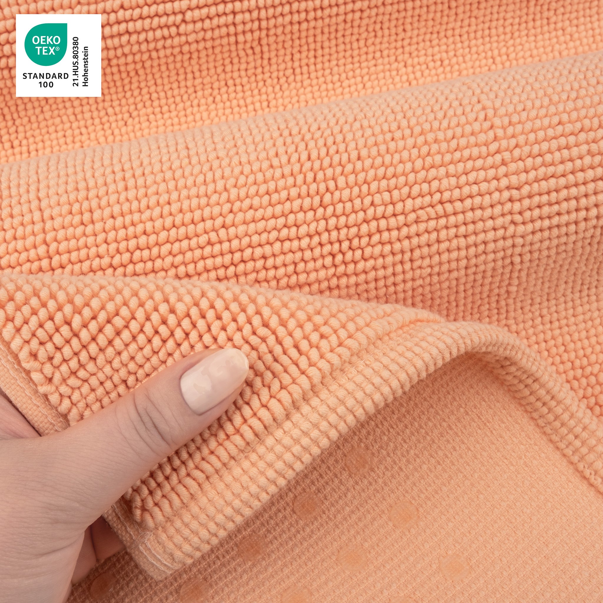 American-softlinen 100% Cotton Bath Mat Rugs, 17x24 inches Slip Resistant Bottom Base Bath Mats for Bathroom