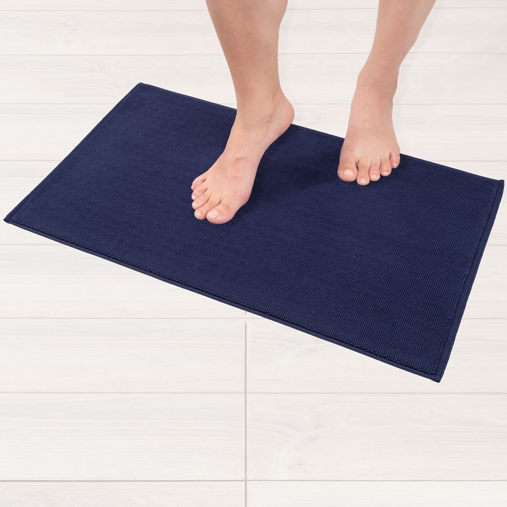 American-softlinen 100% Cotton Bath Mat Rugs, 17x24 inches Slip Resistant Bottom Base Bath Mats for Bathroom