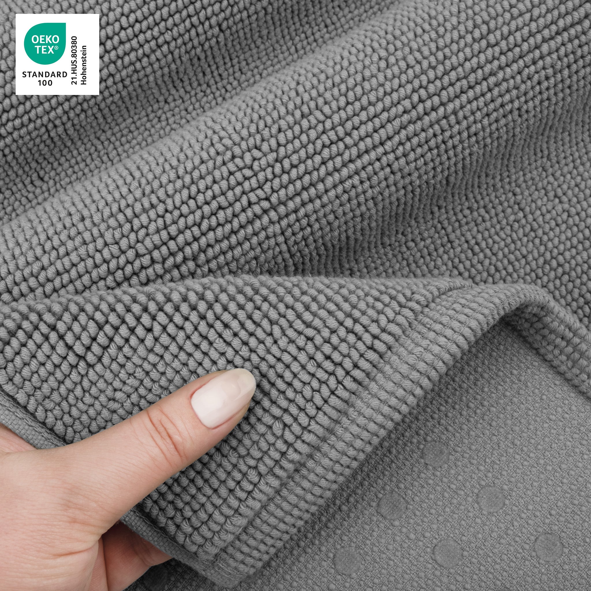 American-softlinen 100% Cotton Bath Mat Rugs, 17x24 inches Slip Resistant Bottom Base Bath Mats for Bathroom