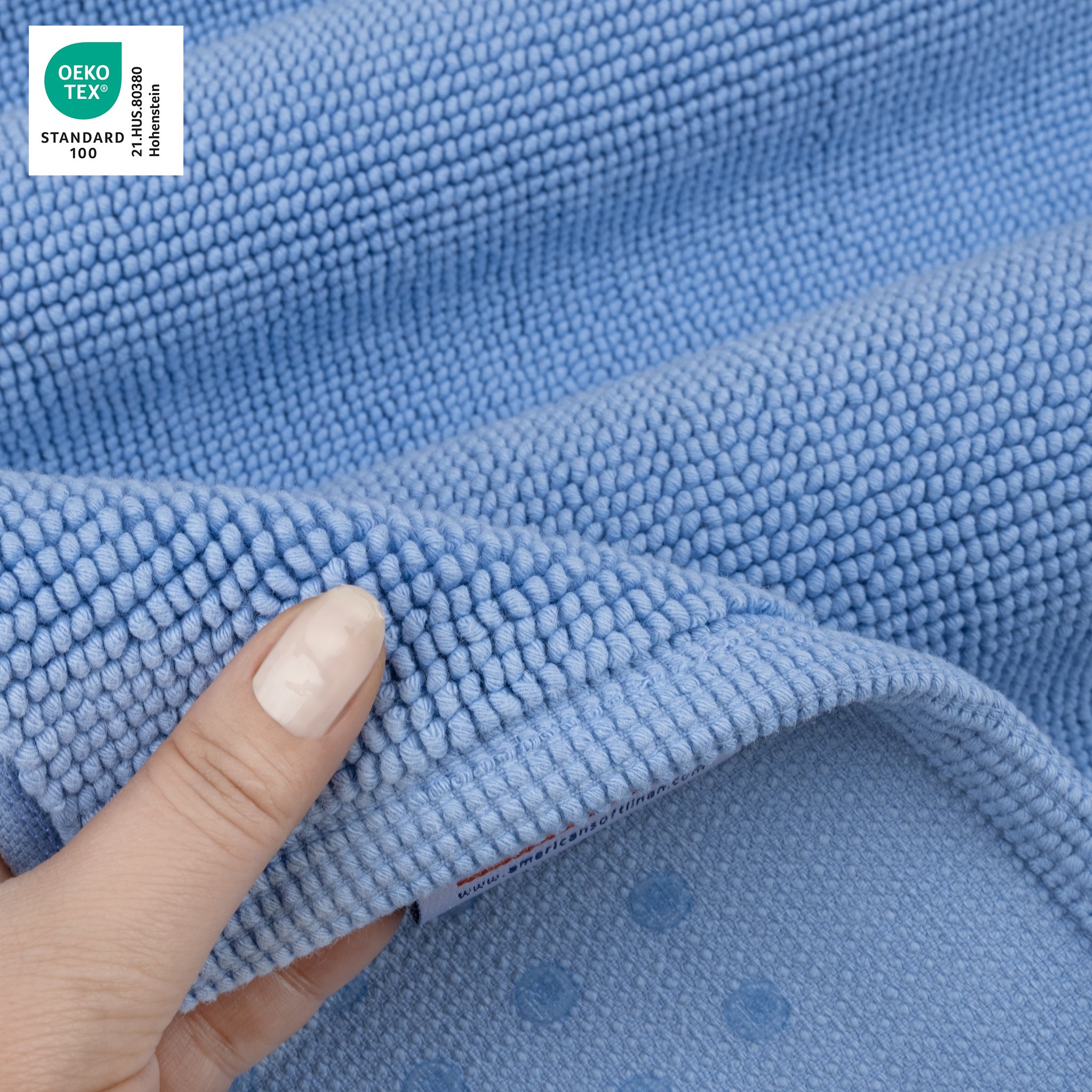 American-softlinen 100% Cotton Bath Mat Rugs, 17x24 inches Slip Resistant Bottom Base Bath Mats for Bathroom