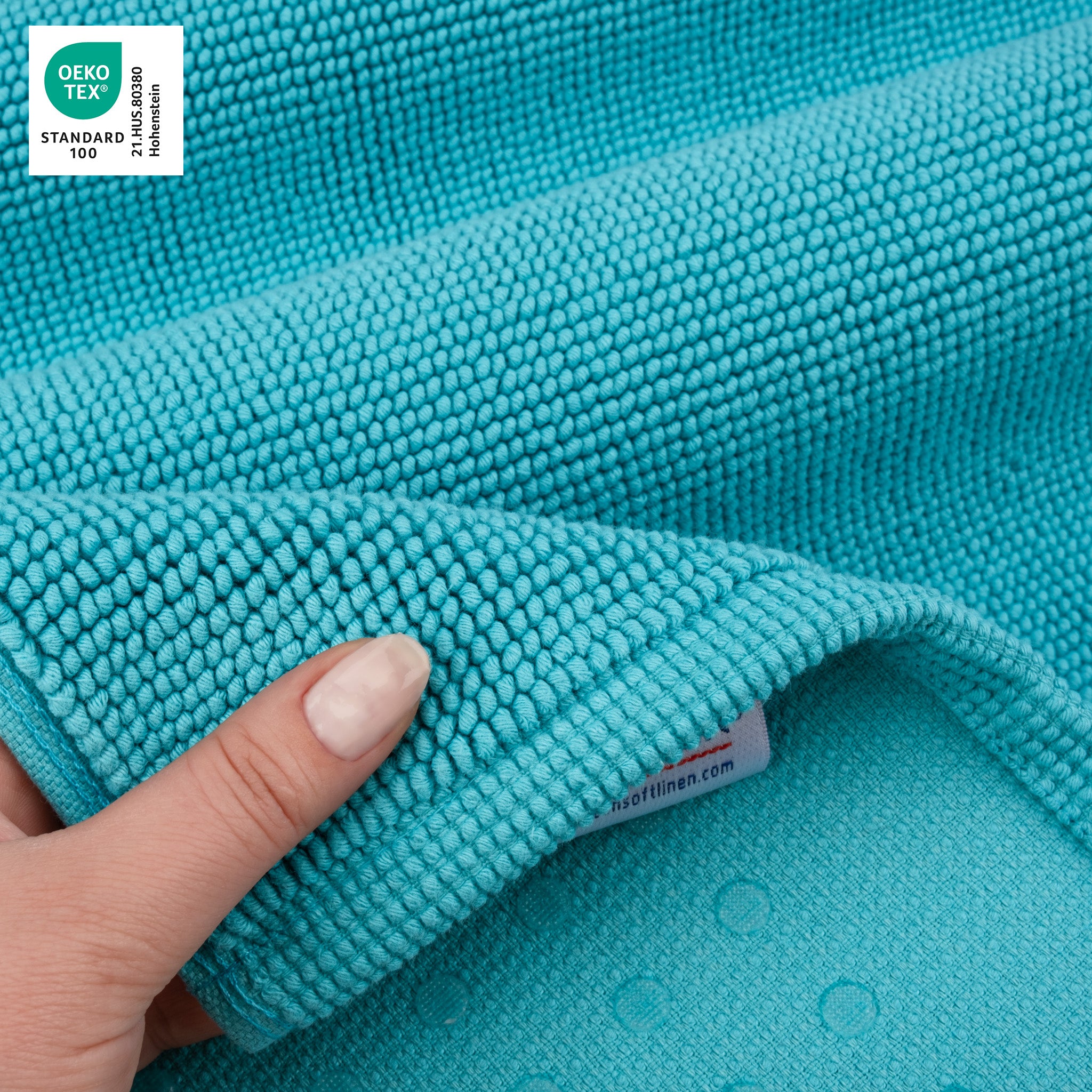 American-softlinen 100% Cotton Bath Mat Rugs, 17x24 inches Slip Resistant Bottom Base Bath Mats for Bathroom
