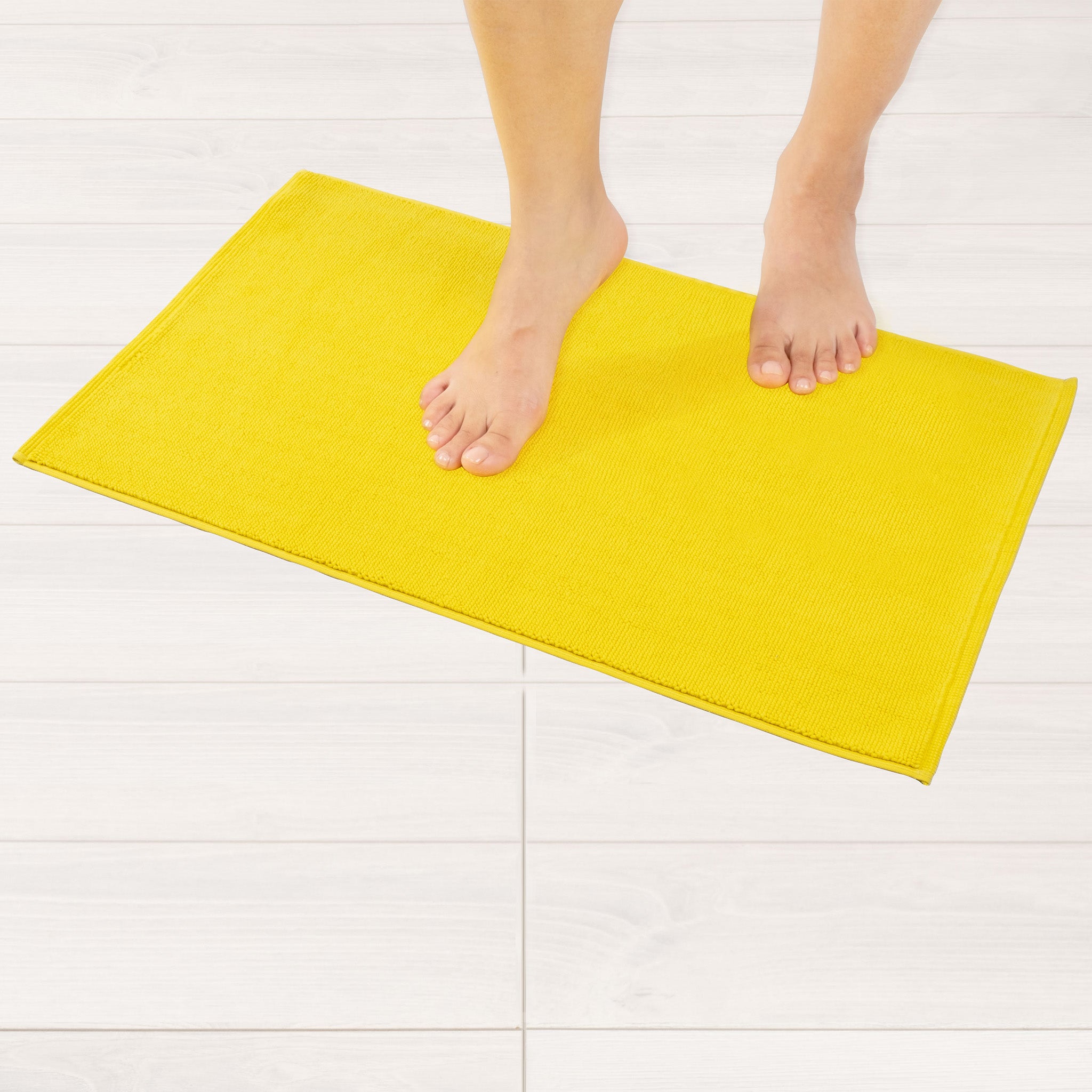 American-softlinen 100% Cotton Bath Mat Rugs, 17x24 inches Slip Resistant Bottom Base Bath Mats for Bathroom