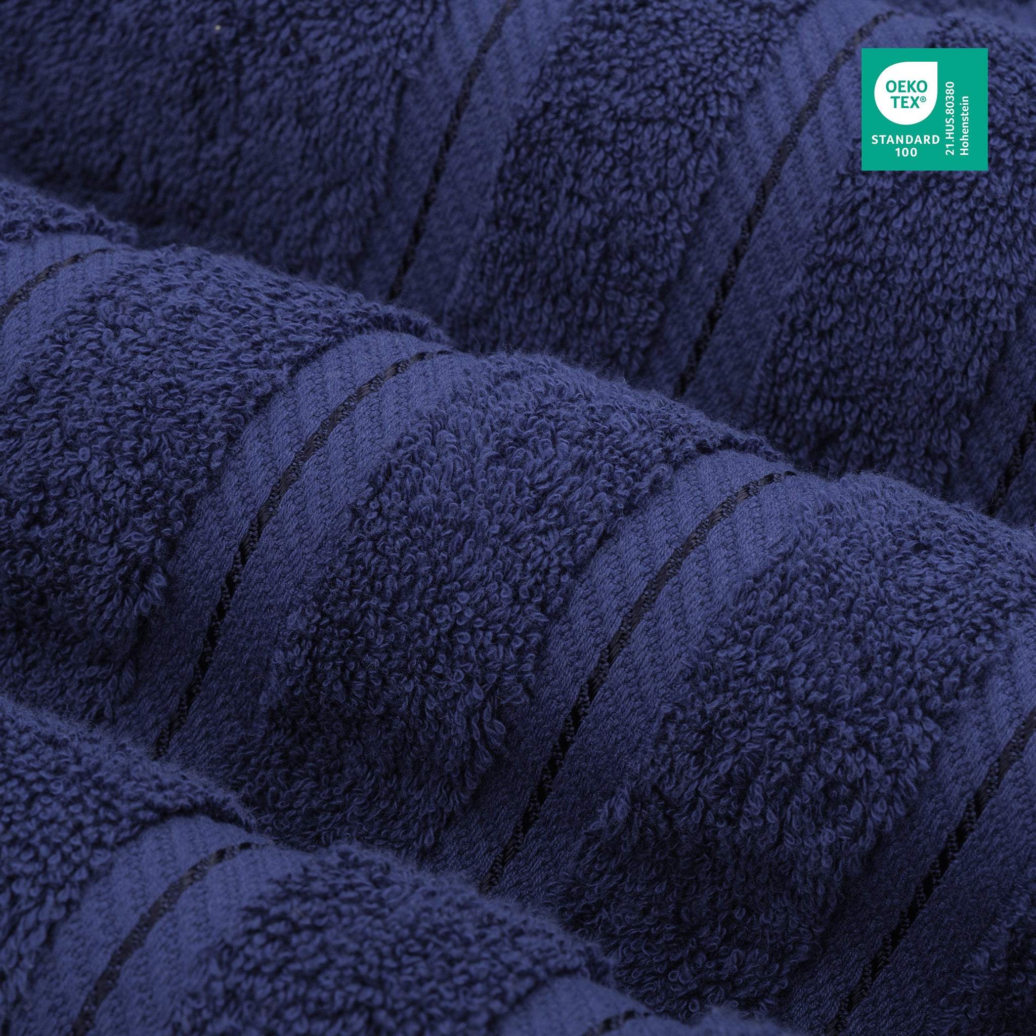 American-softlinen 3 Piece Best Bath Towels Set 100% Cotton Turkish Towels with 20 Different Colors Navy-Blue-3