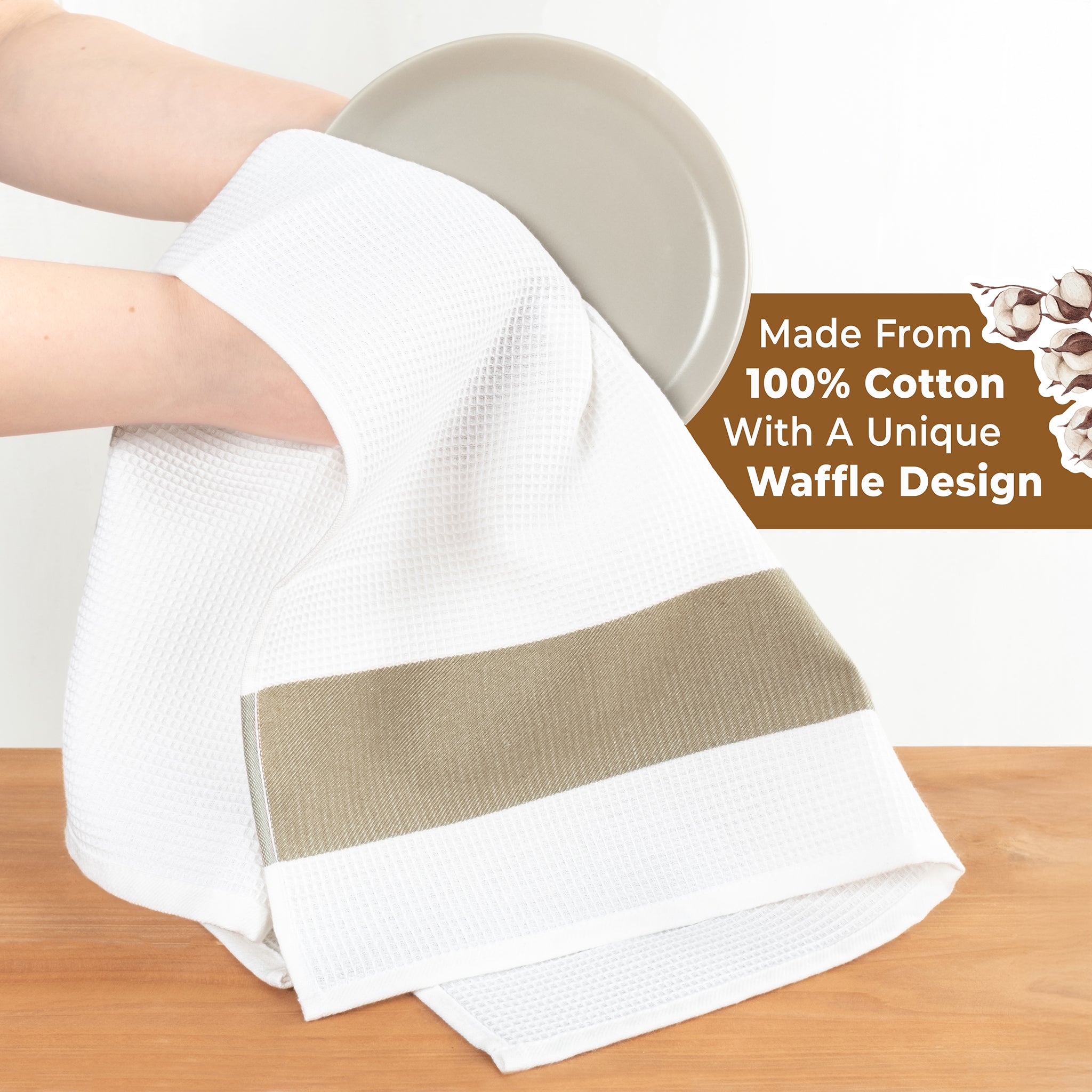 American-softlinen 4 Packed Dish Towels, 100% Cotton Dish Cloths for Kitchen (BEST PRICE💖 )