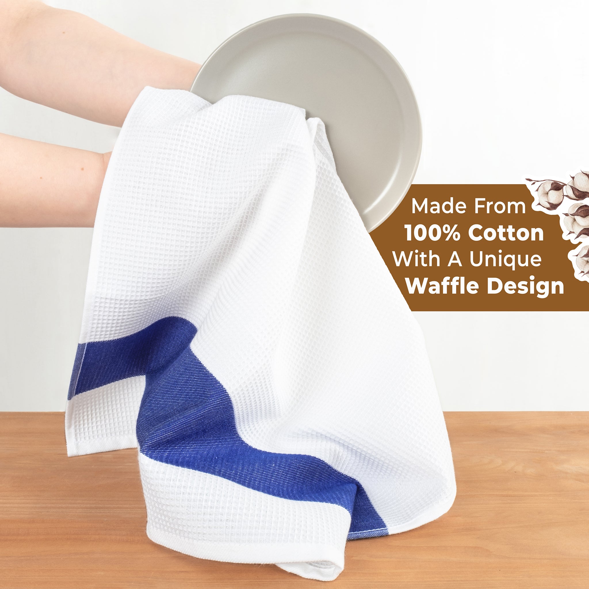 American-softlinen 4 Packed Dish Towels, 100% Cotton Dish Cloths for Kitchen (BEST PRICE💖 )