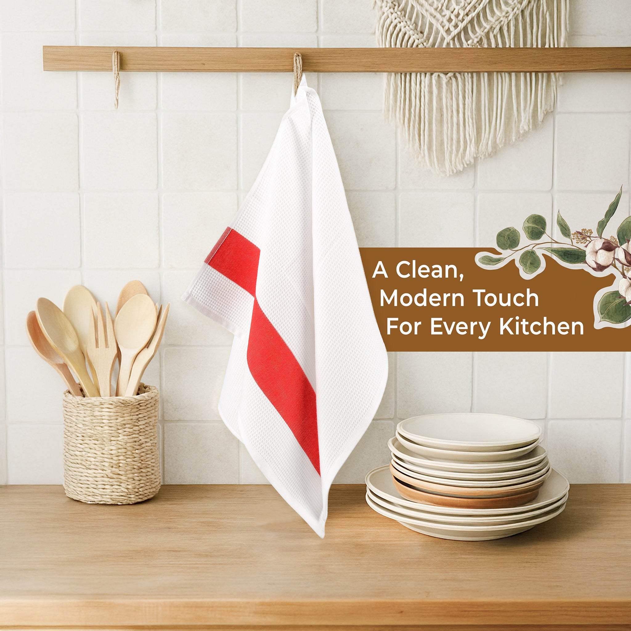 American-softlinen 4 Packed Dish Towels, 100% Cotton Dish Cloths for Kitchen (BEST PRICE💖 )