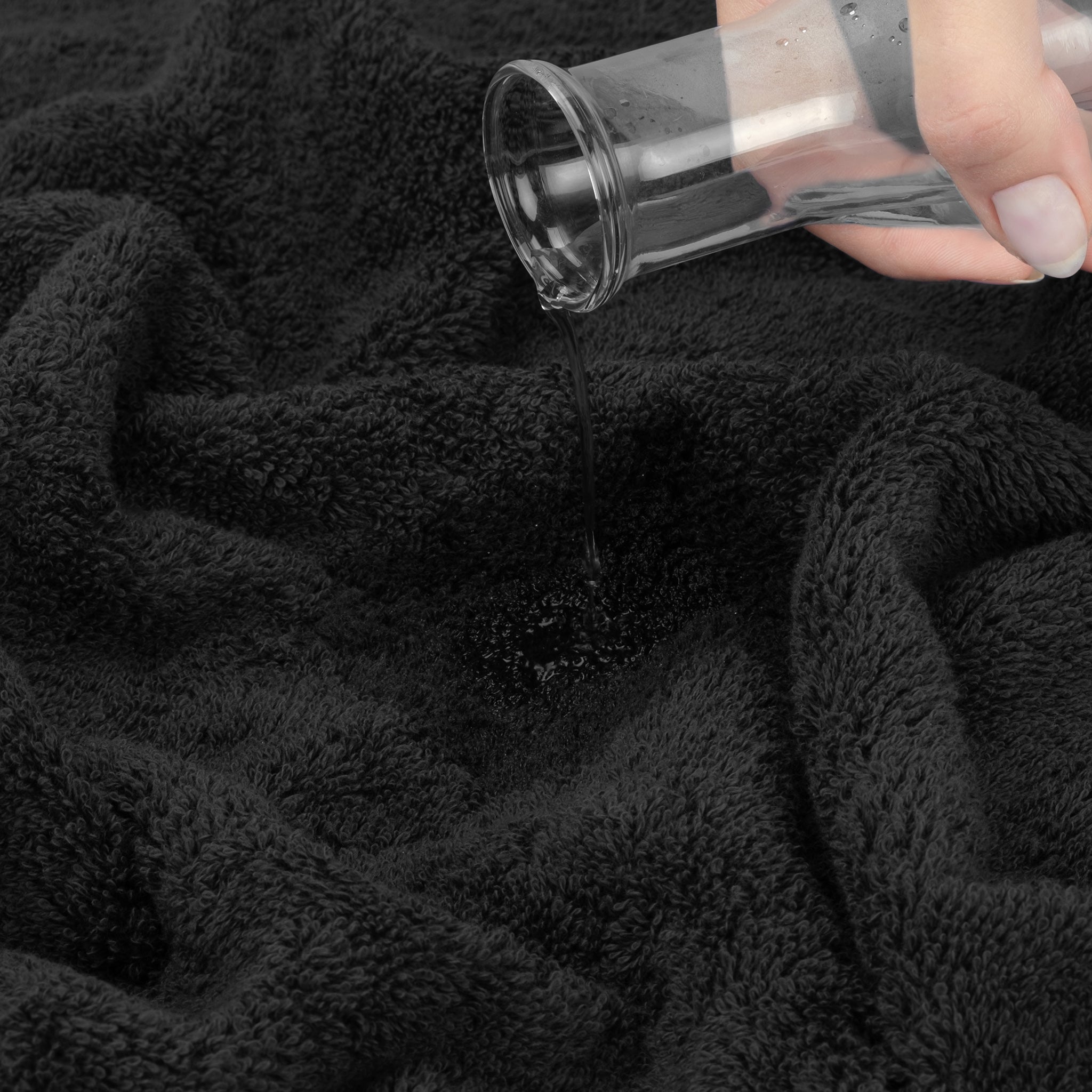 American-softlinen 6 Piece Best Bath Towels Set 100% Cotton Turkish Towels with 20 Different Colors Black-6