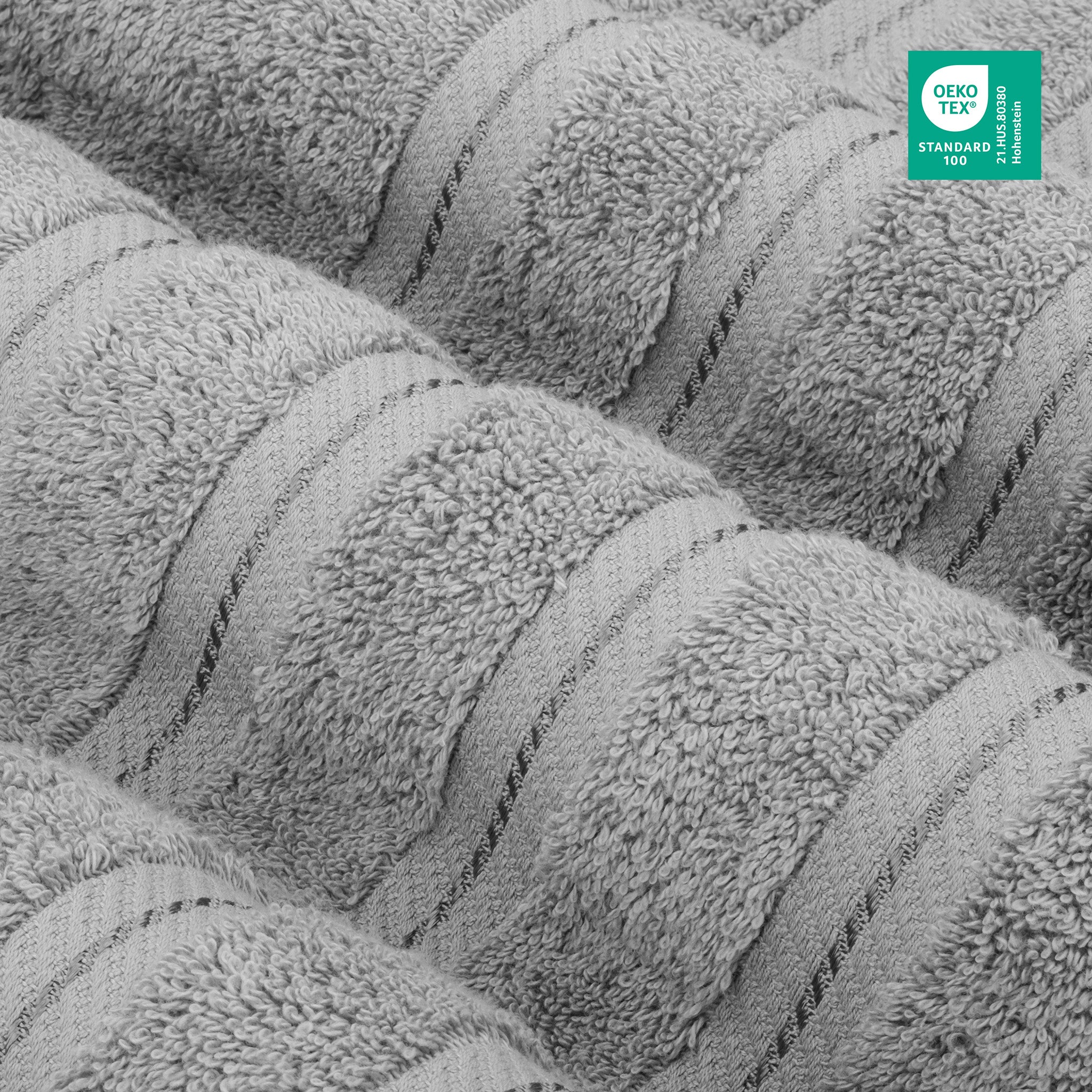American-softlinen 6 Piece Best Bath Towels Set 100% Cotton Turkish Towels with 20 Different Colors Rockridge-Gray-3
