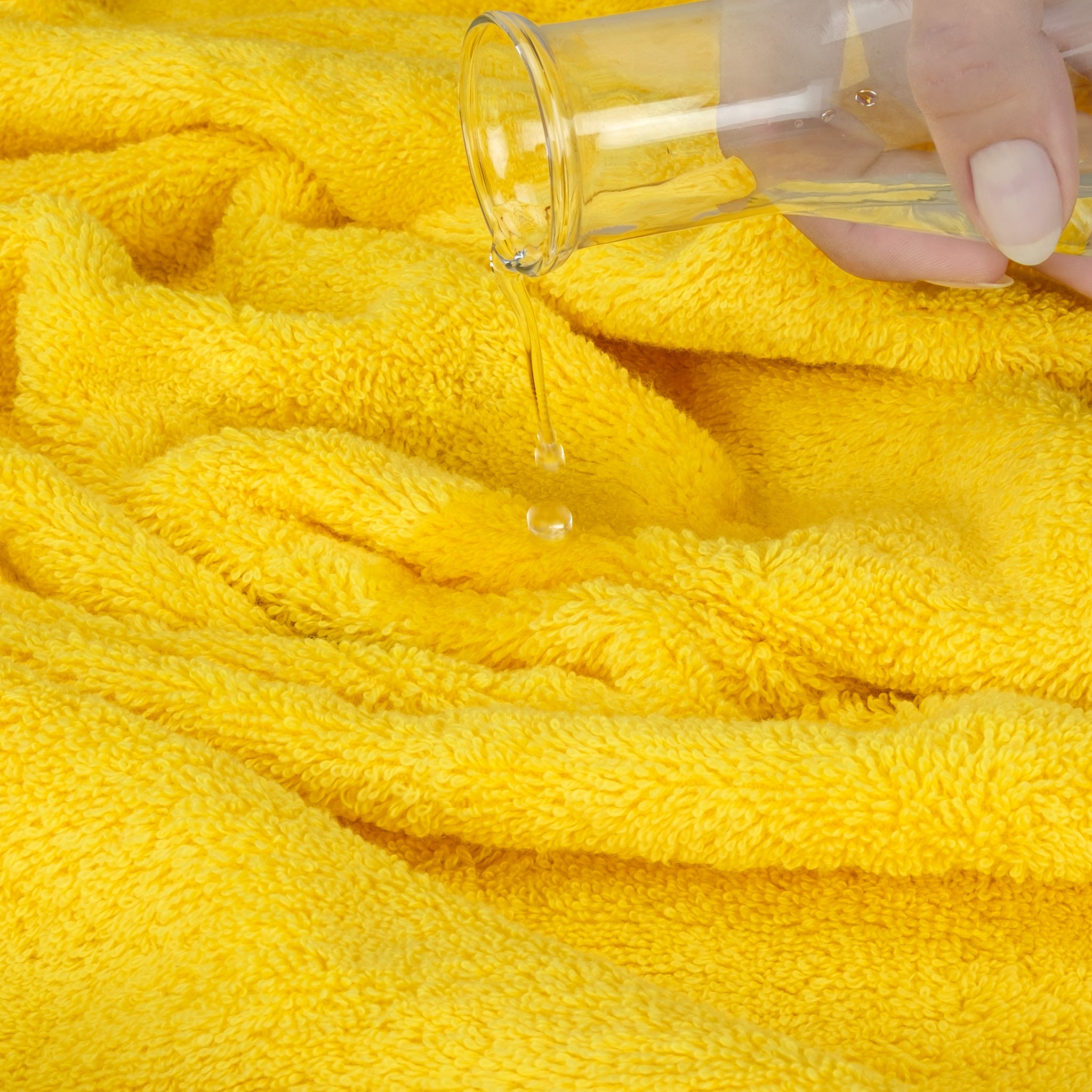 American-softlinen 6 Piece Best Bath Towels Set 100% Cotton Turkish Towels with 20 Different Colors Yellow-6