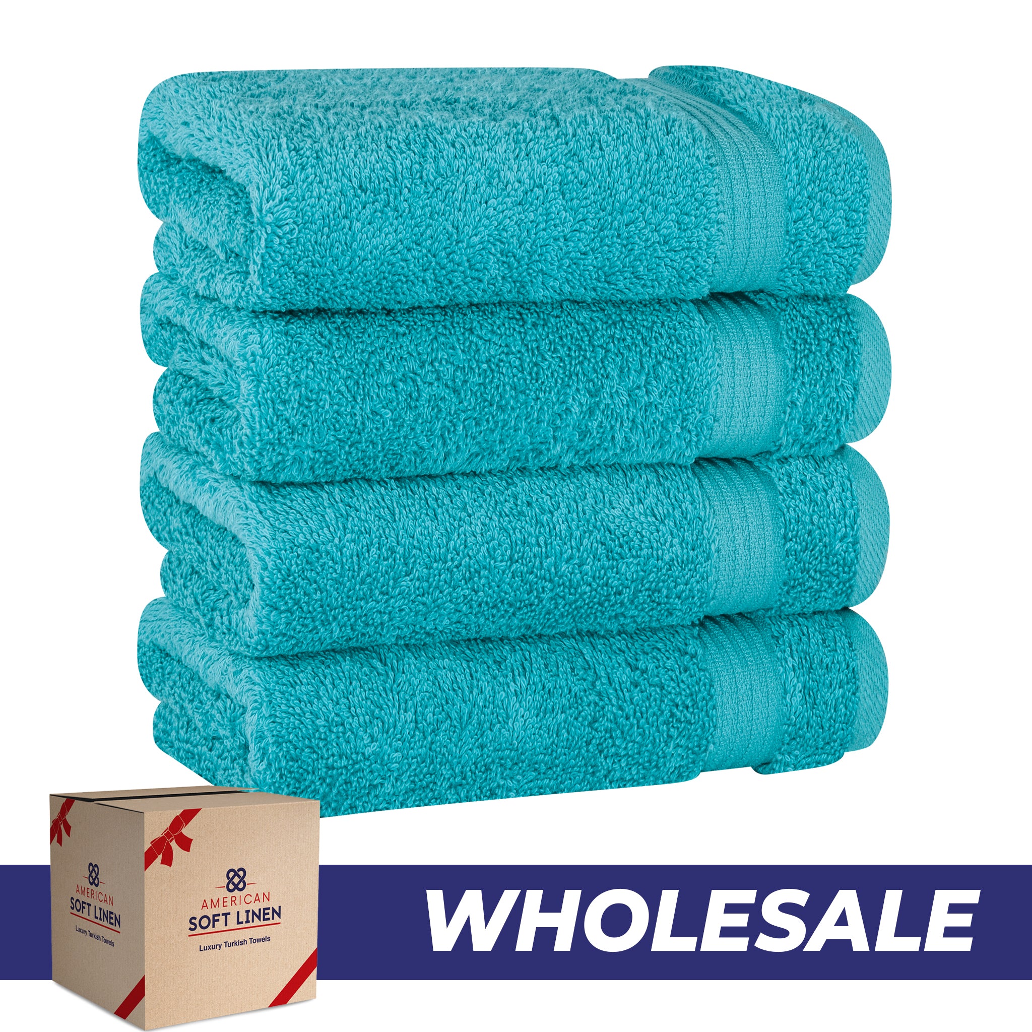 American-softlinen Bekos 100% Cotton Turkish 4-Piece Hand Towel Sets, Wholesale Luxury Hand Towels