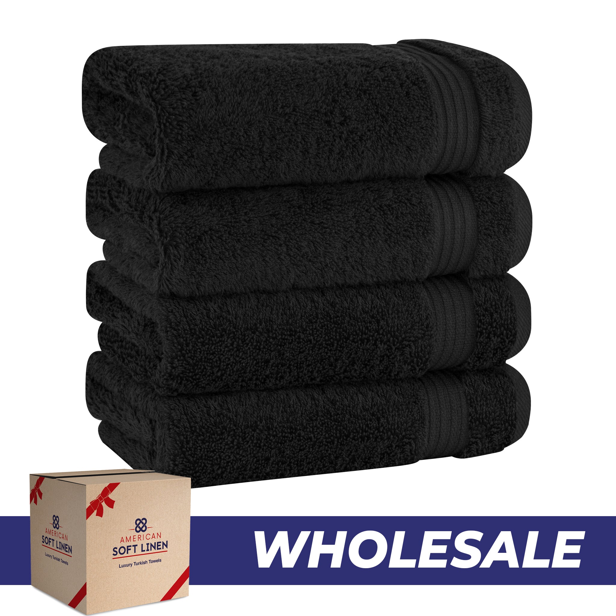 American-softlinen Bekos 100% Cotton Turkish 4-Piece Hand Towel Sets, Wholesale Luxury Hand Towels