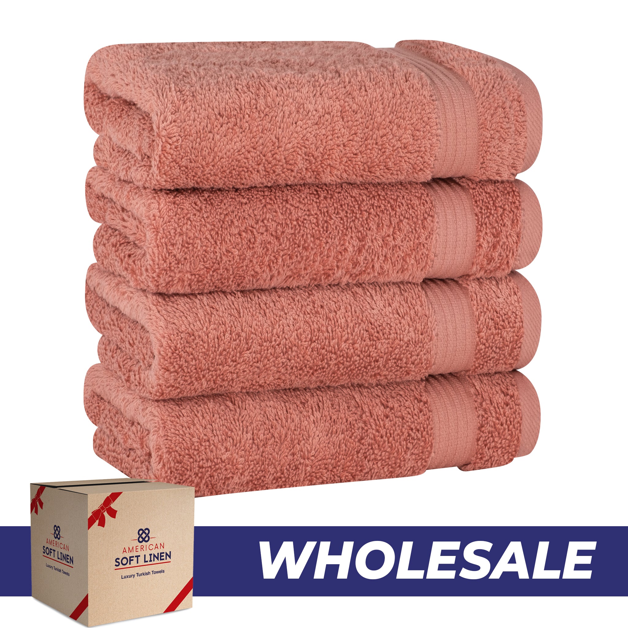 American-softlinen Bekos 100% Cotton Turkish 4-Piece Hand Towel Sets, Wholesale Luxury Hand Towels