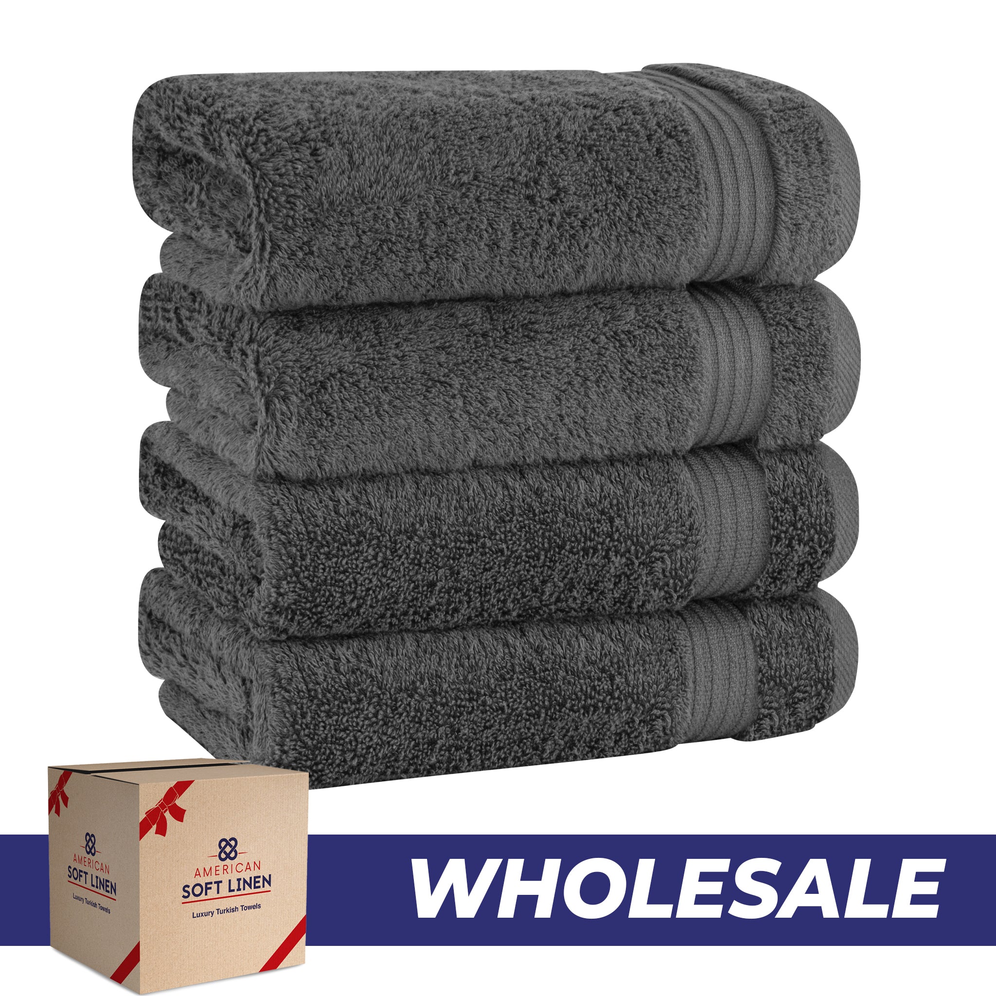 American-softlinen Bekos 100% Cotton Turkish 4-Piece Hand Towel Sets, Wholesale Luxury Hand Towels