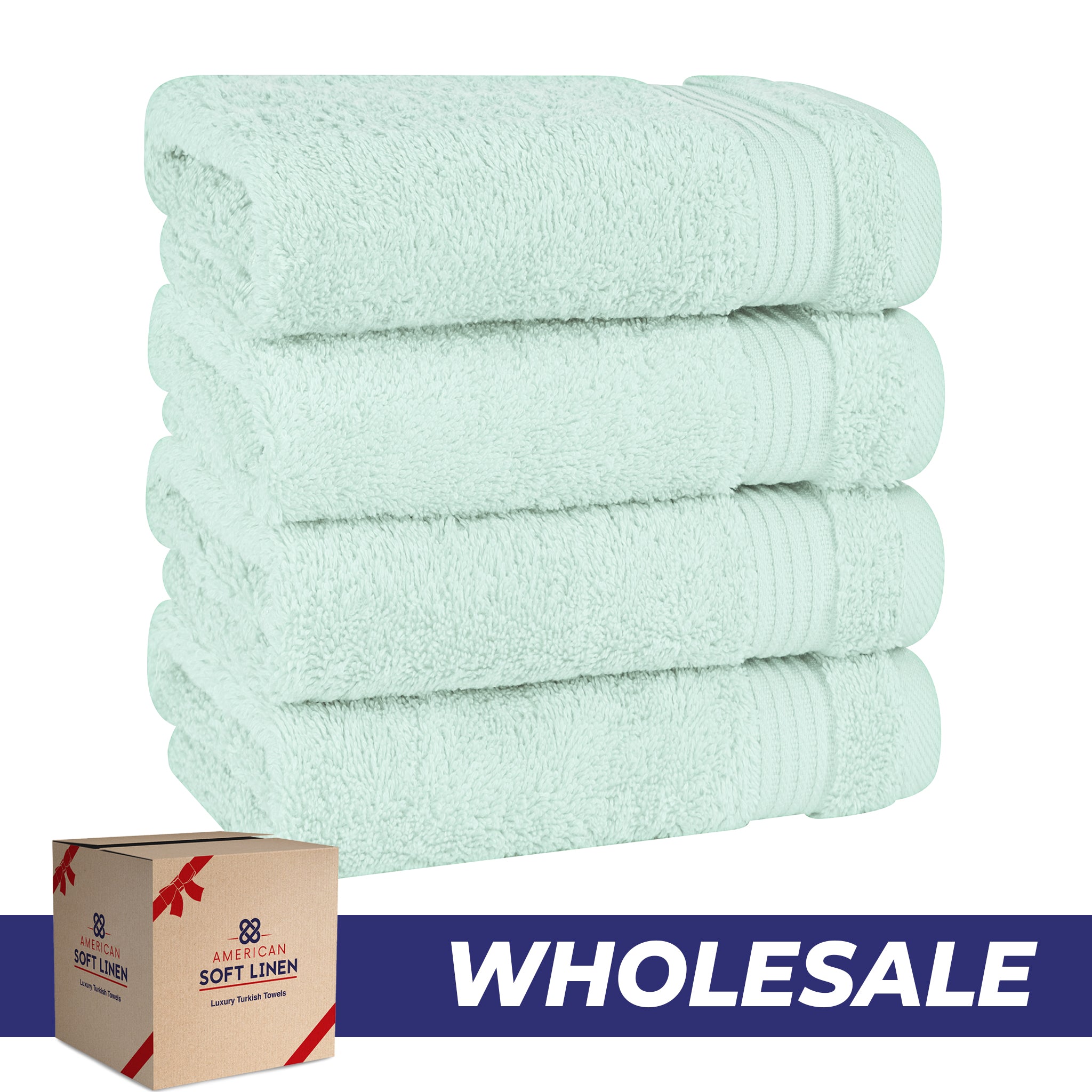 American-softlinen Bekos 100% Cotton Turkish 4-Piece Hand Towel Sets, Wholesale Luxury Hand Towels