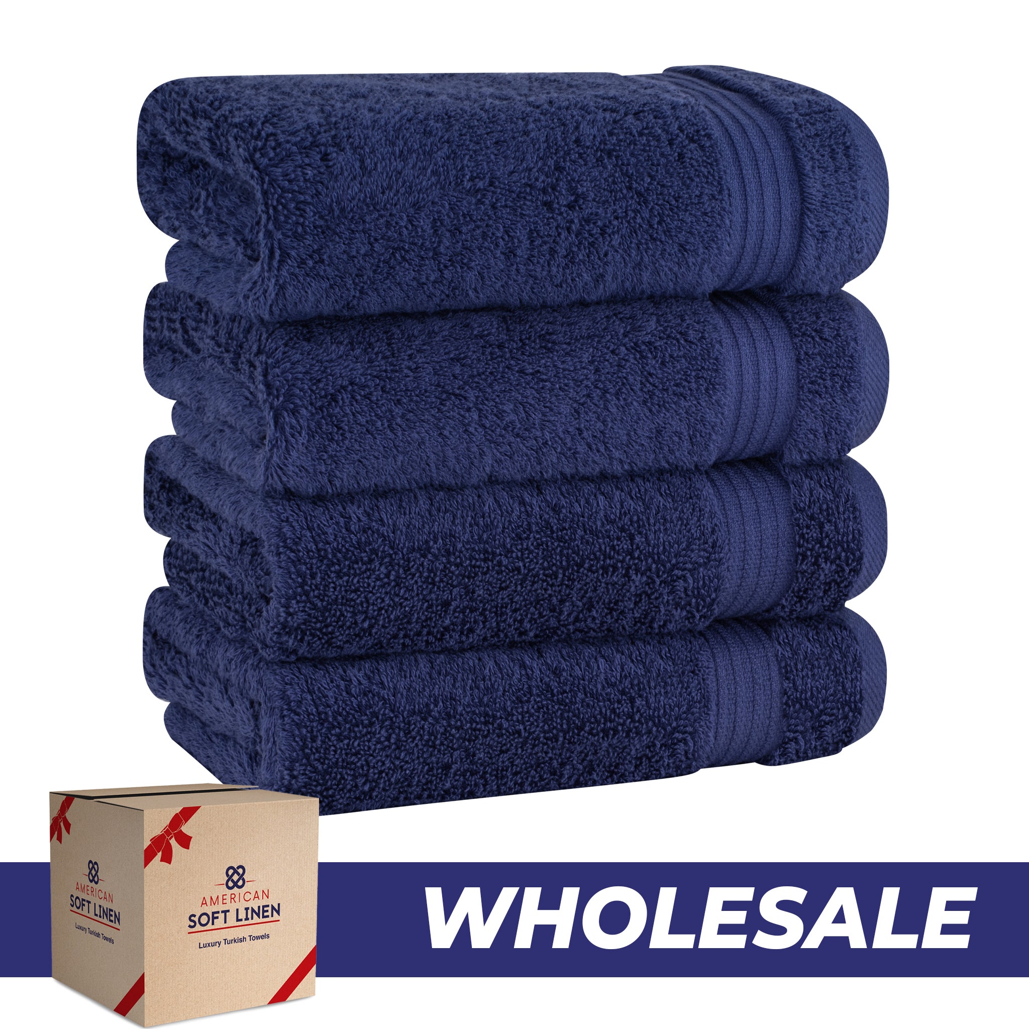 American-softlinen Bekos 100% Cotton Turkish 4-Piece Hand Towel Sets, Wholesale Luxury Hand Towels