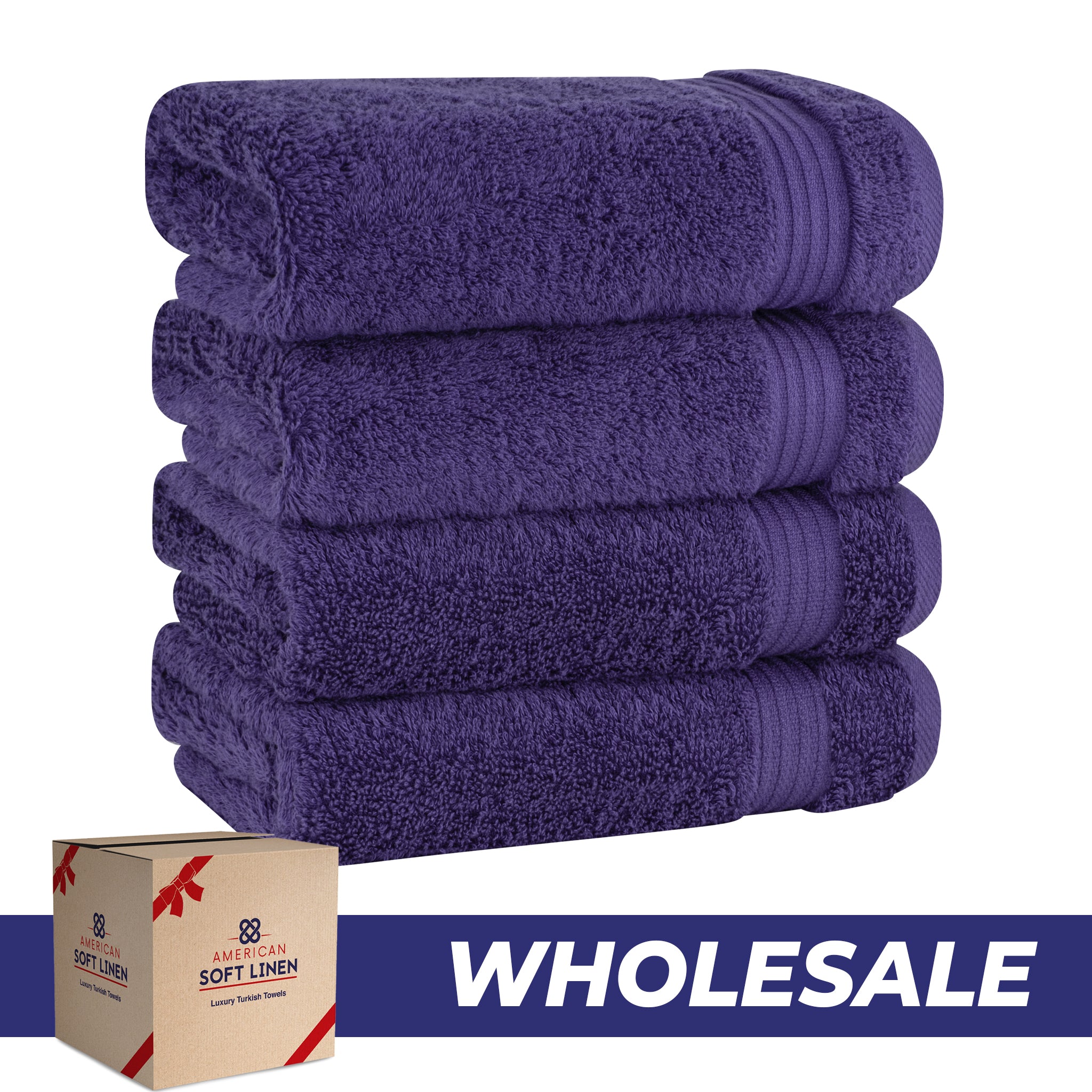 American-softlinen Bekos 100% Cotton Turkish 4-Piece Hand Towel Sets, Wholesale Luxury Hand Towels
