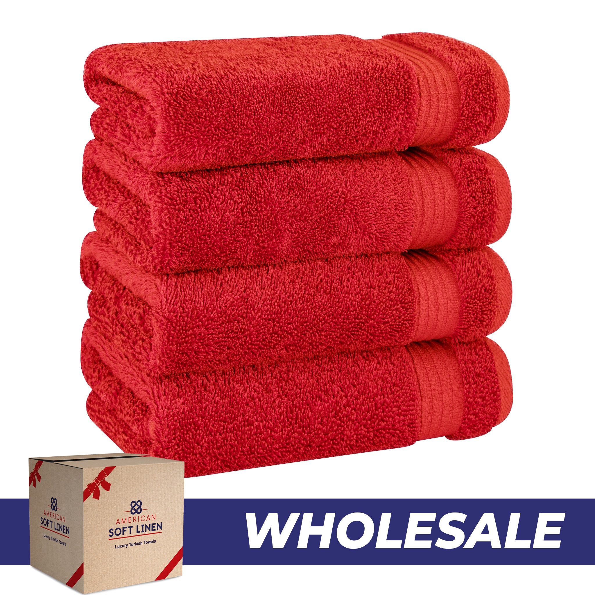 American-softlinen Bekos 100% Cotton Turkish 4-Piece Hand Towel Sets, Wholesale Luxury Hand Towels
