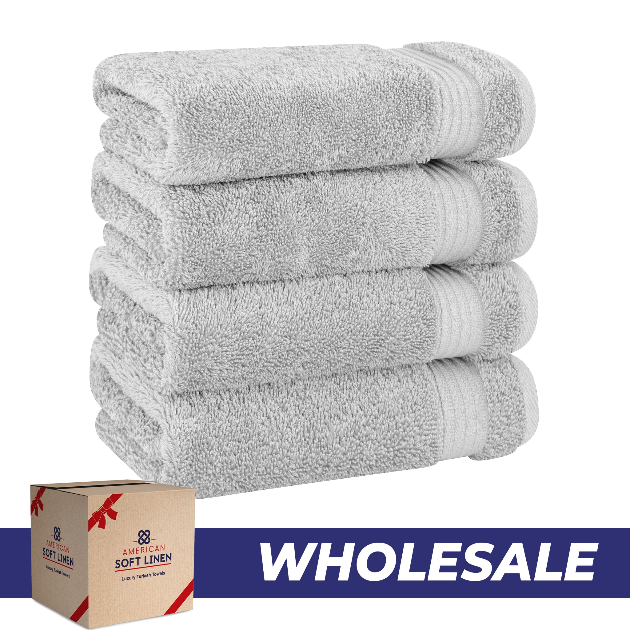 American-softlinen Bekos 100% Cotton Turkish 4-Piece Hand Towel Sets, Wholesale Luxury Hand Towels
