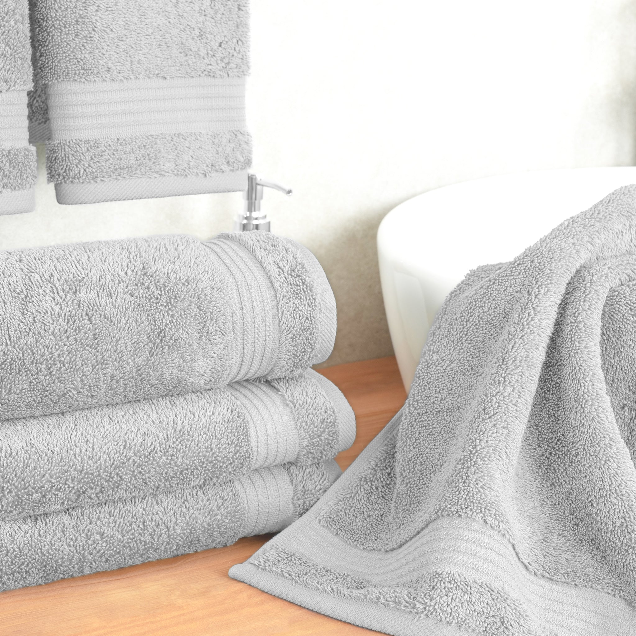 American-softlinen Bekos 100% Cotton Turkish 4-Piece Hand Towel Sets, Wholesale Luxury Hand Towels