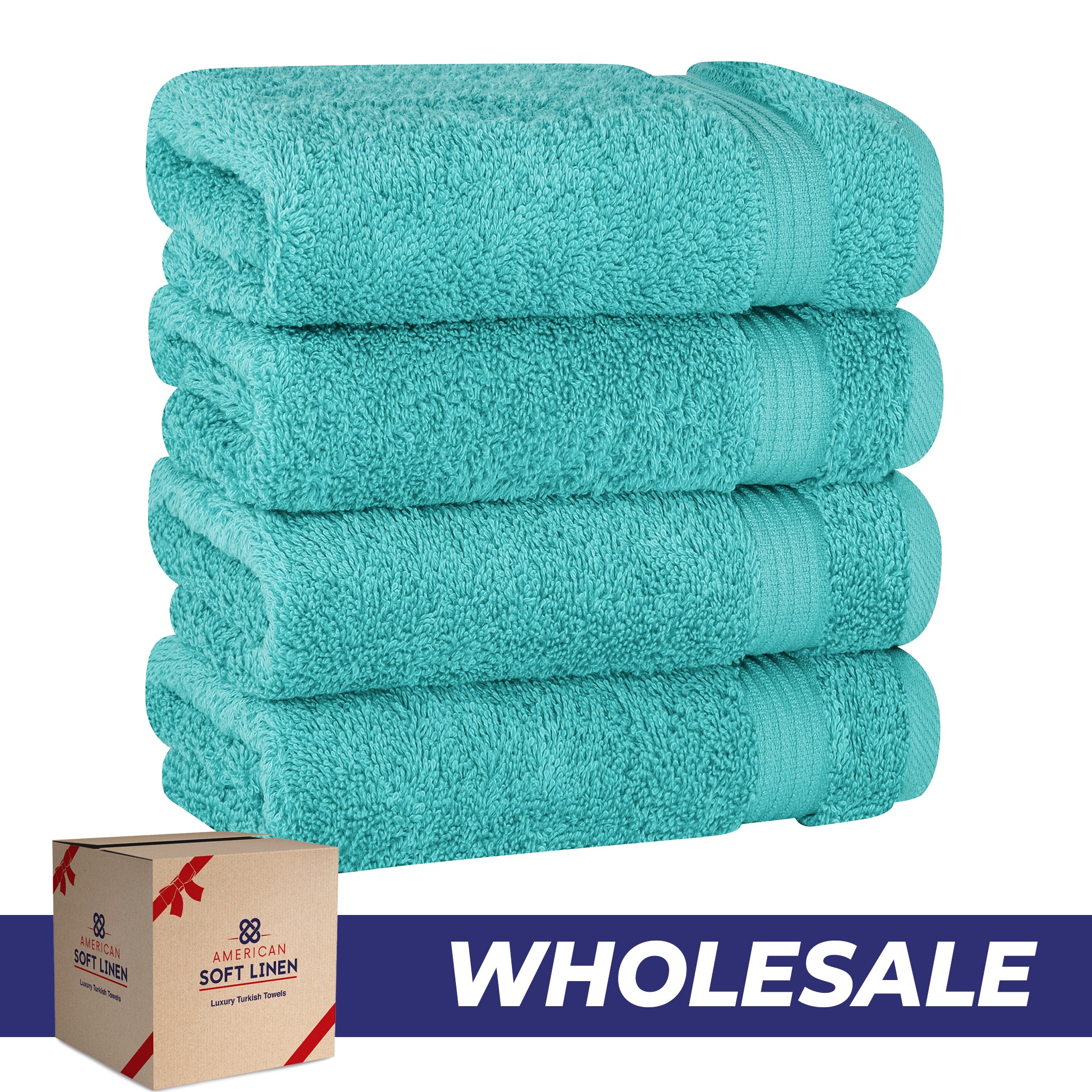 American-softlinen Bekos 100% Cotton Turkish 4-Piece Hand Towel Sets, Wholesale Luxury Hand Towels