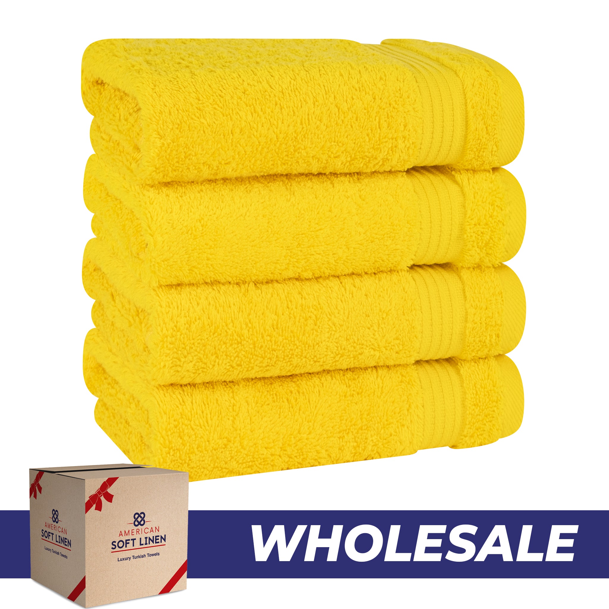 American-softlinen Bekos 100% Cotton Turkish 4-Piece Hand Towel Sets, Wholesale Luxury Hand Towels