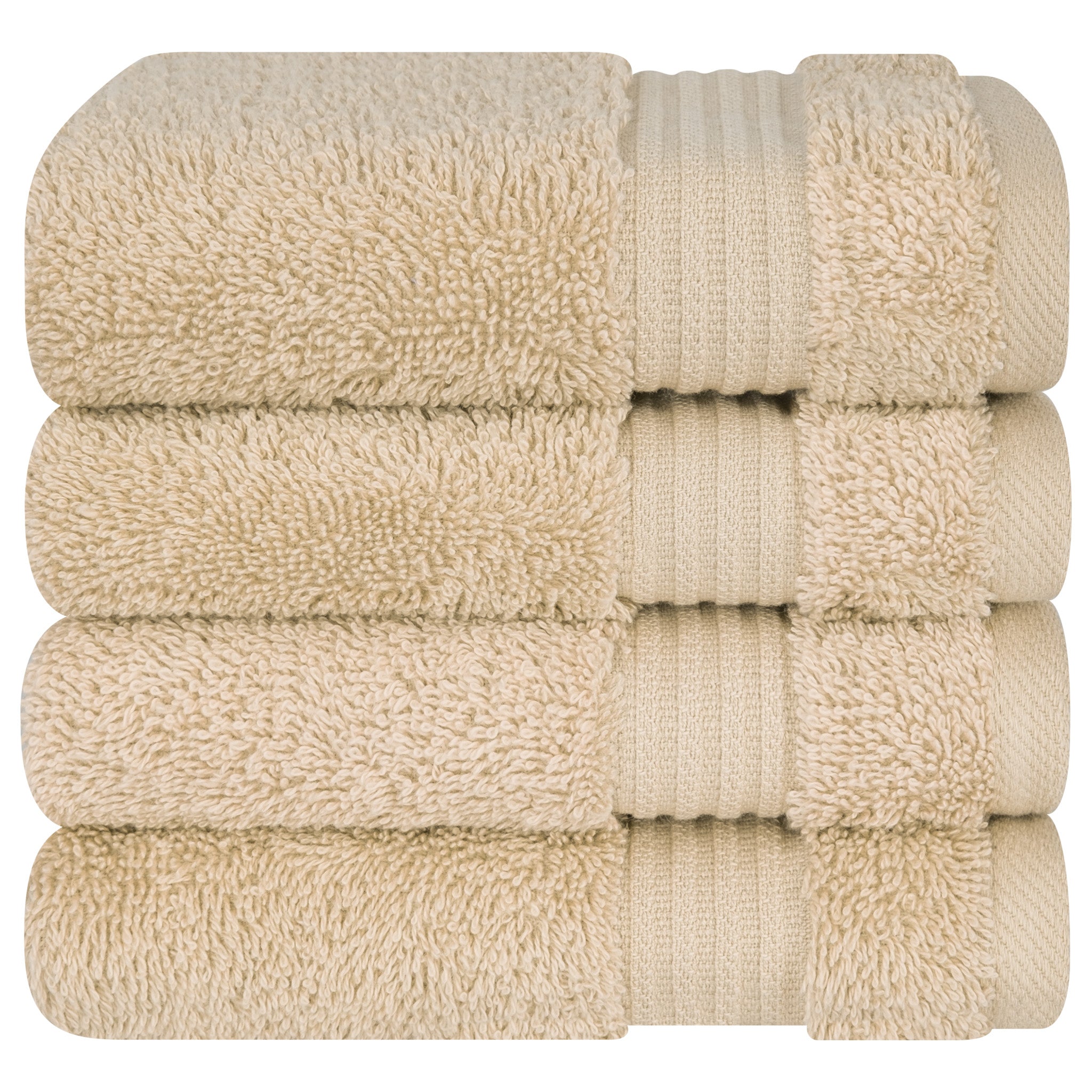 American-softlinen Bekos 100% Cotton Turkish 4-Piece Washcloth Towel Sets, Wholesale Luxury Towels