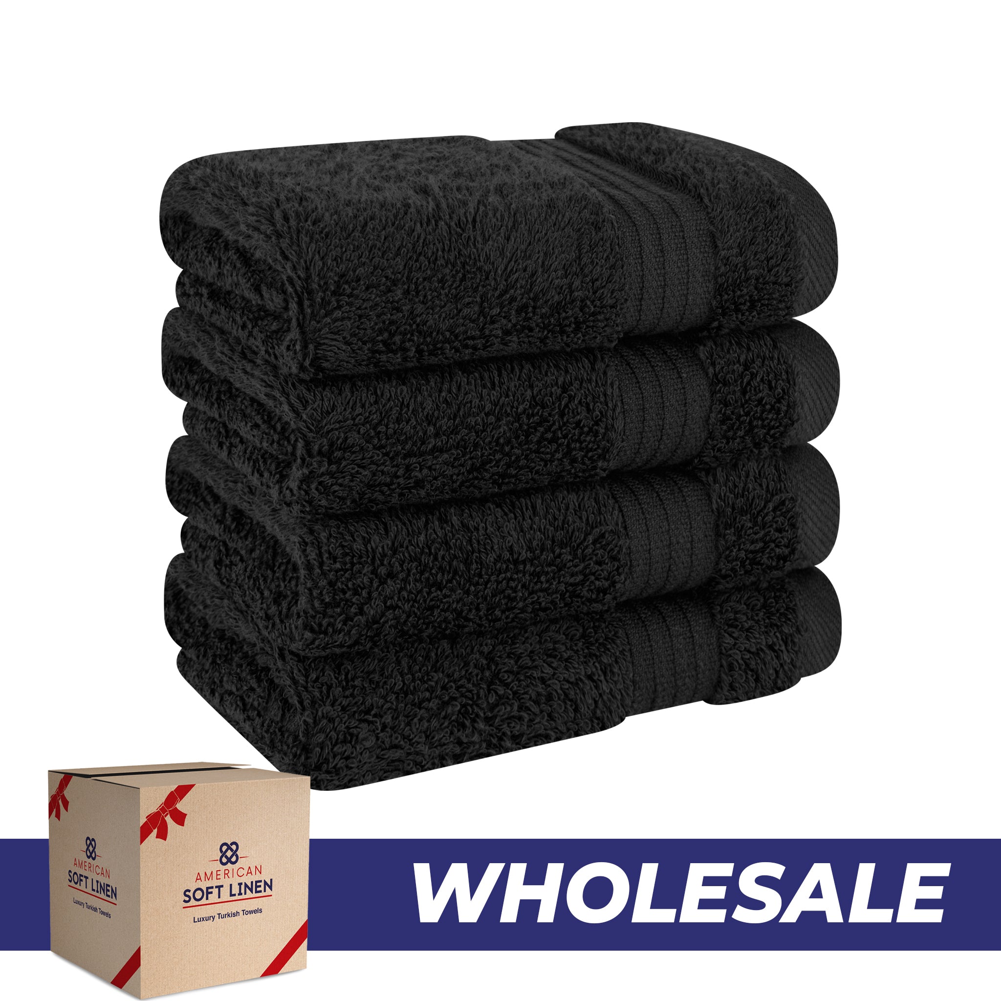 American-softlinen Bekos 100% Cotton Turkish 4-Piece Washcloth Towel Sets, Wholesale Luxury Towels