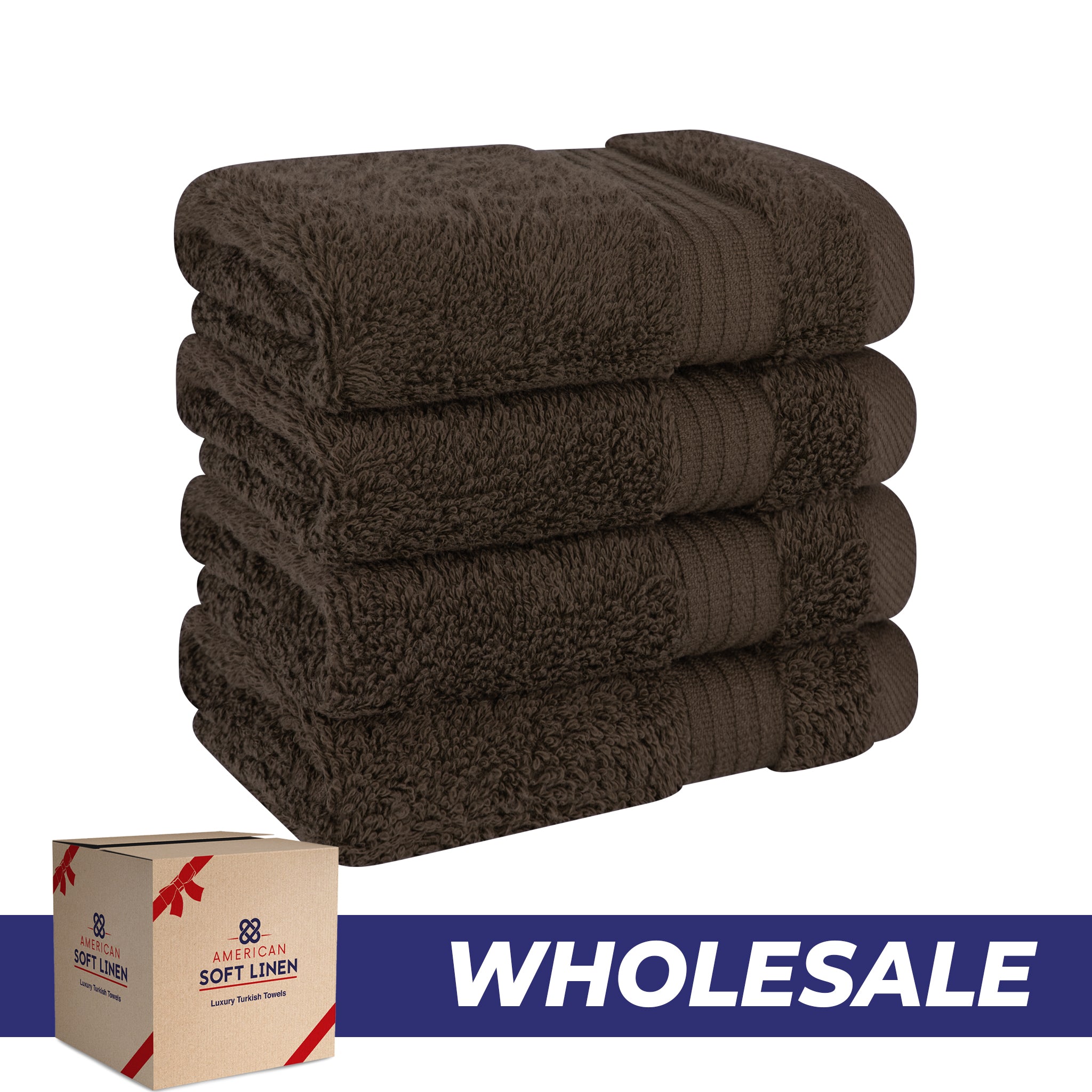 American-softlinen Bekos 100% Cotton Turkish 4-Piece Washcloth Towel Sets, Wholesale Luxury Towels