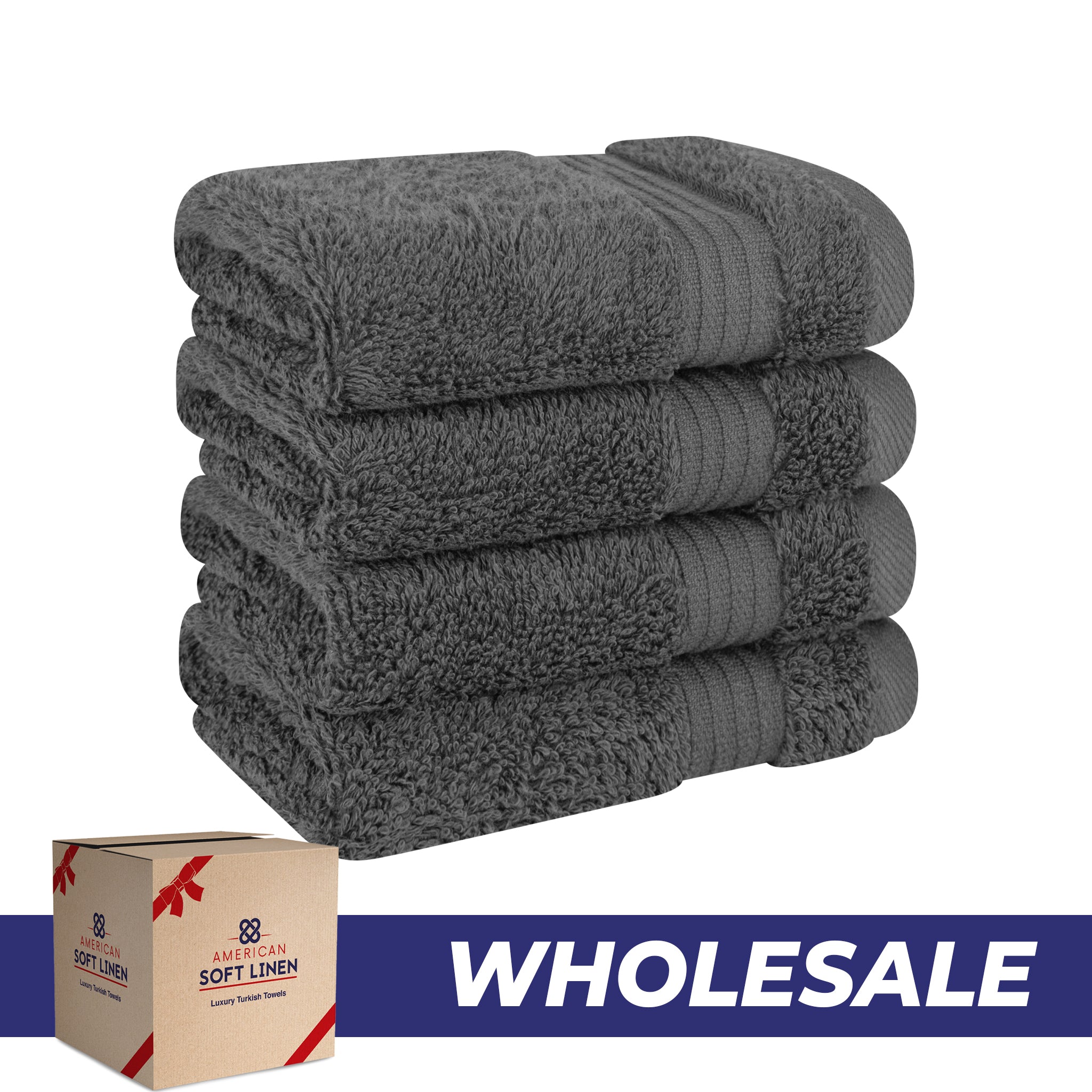 American-softlinen Bekos 100% Cotton Turkish 4-Piece Washcloth Towel Sets, Wholesale Luxury Towels