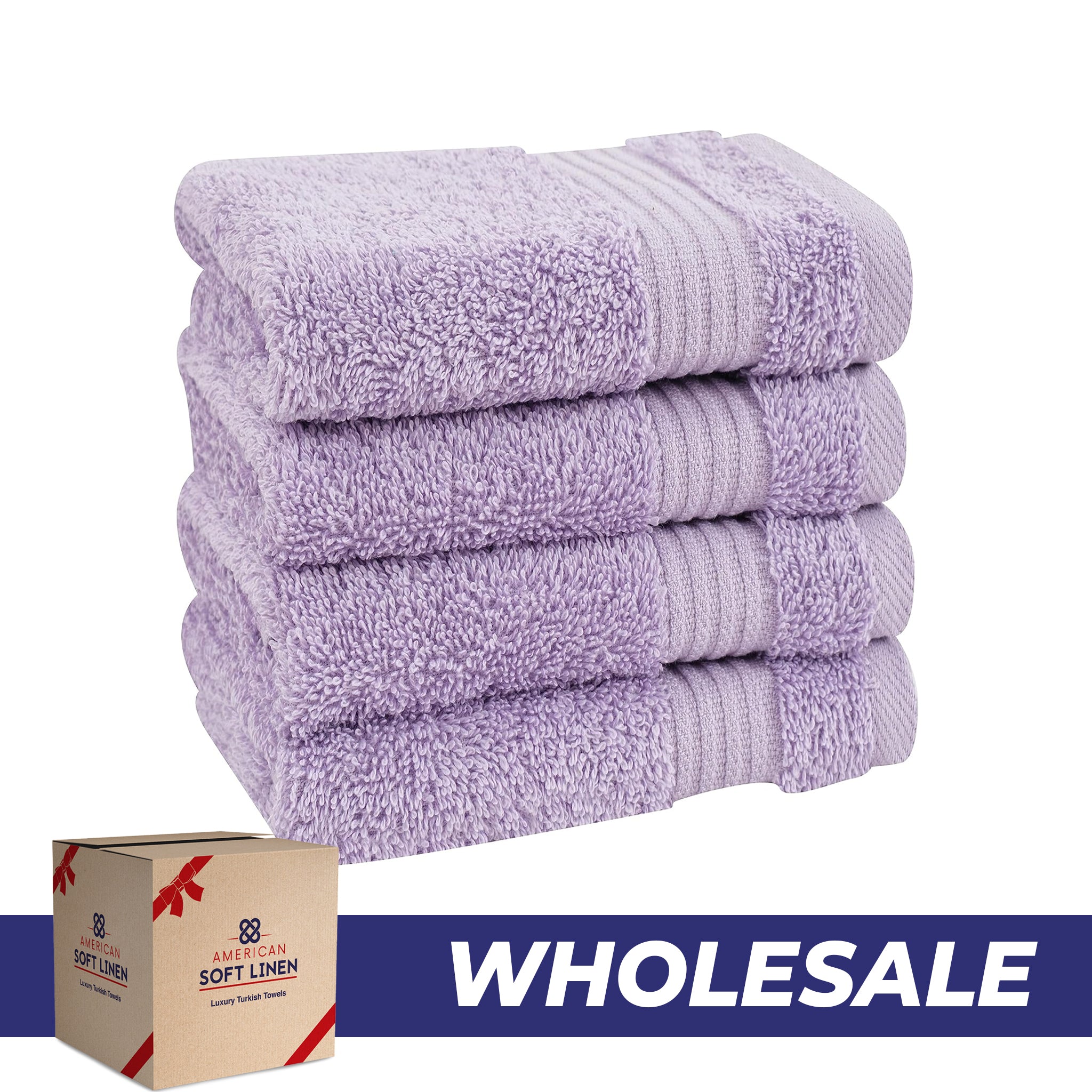 American-softlinen Bekos 100% Cotton Turkish 4-Piece Washcloth Towel Sets, Wholesale Luxury Towels