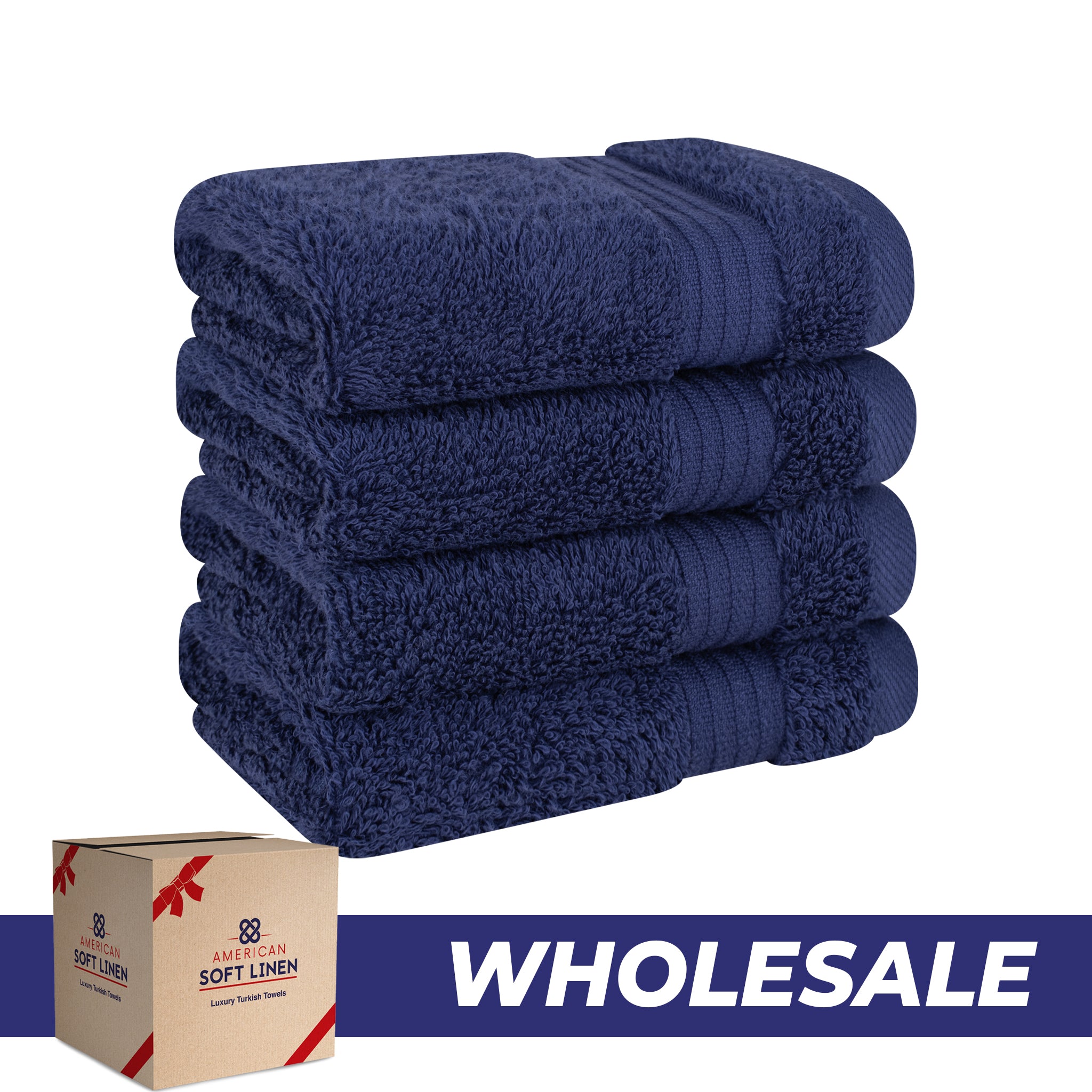 American-softlinen Bekos 100% Cotton Turkish 4-Piece Washcloth Towel Sets, Wholesale Luxury Towels