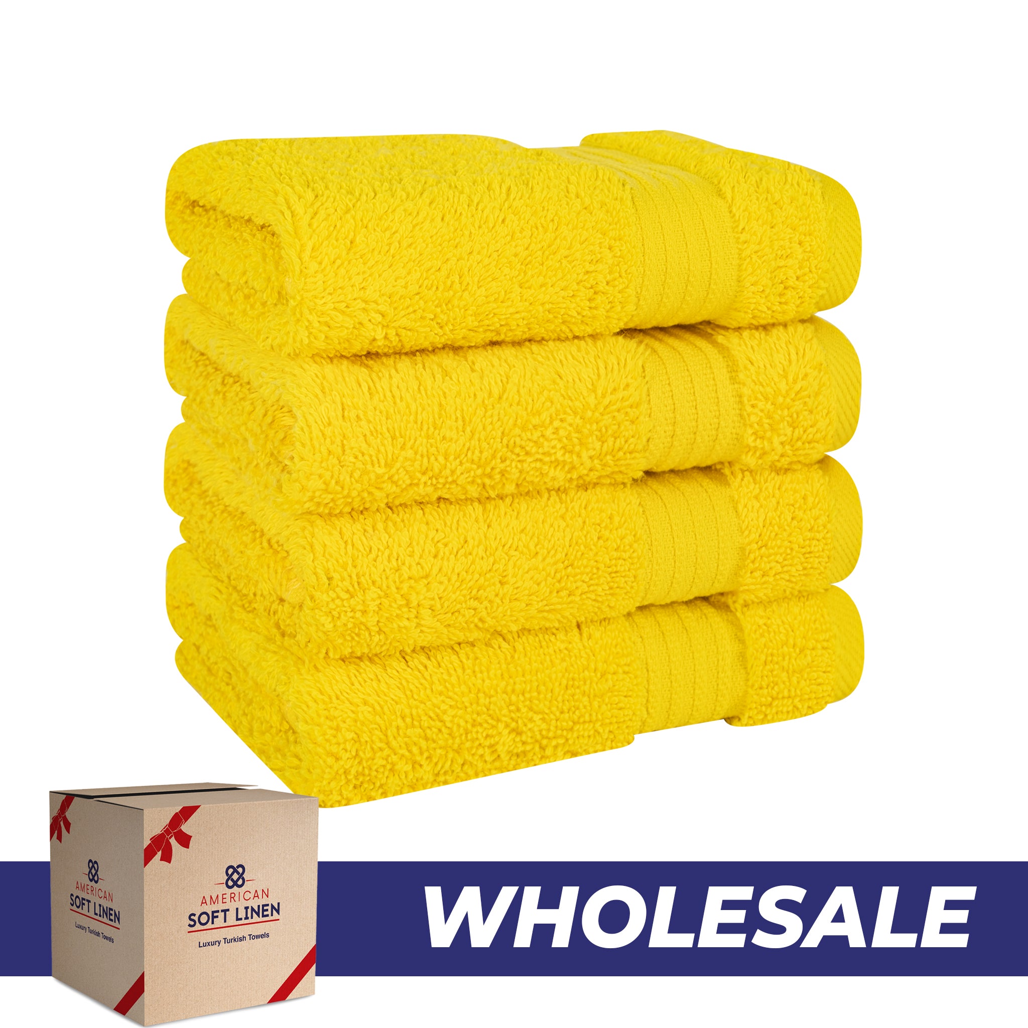 American-softlinen Bekos 100% Cotton Turkish 4-Piece Washcloth Towel Sets, Wholesale Luxury Towels