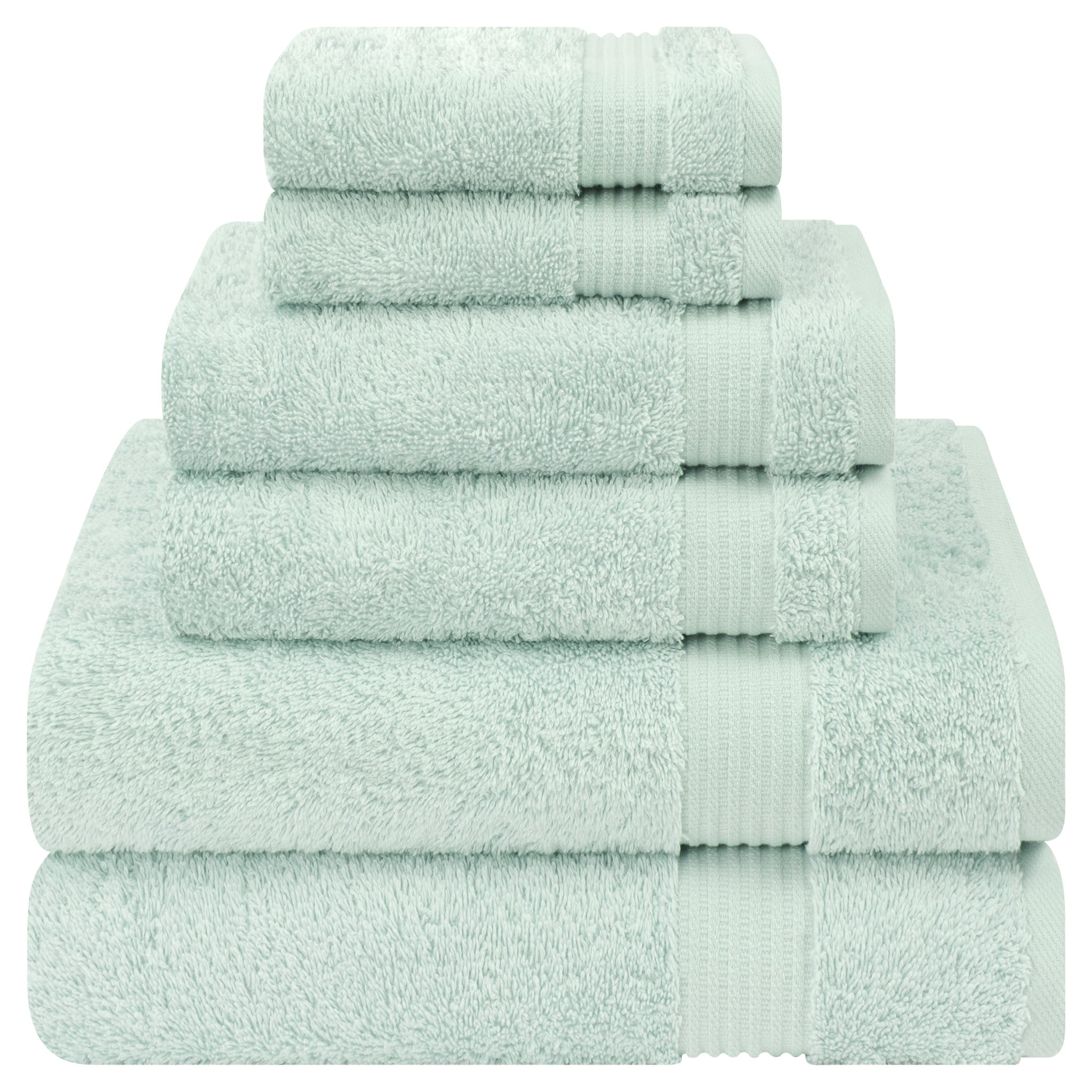 American-softlinen Bekos 100% Cotton 6-Piece Turkish Bath Towel Sets, Wholesale Luxury Bath Towels