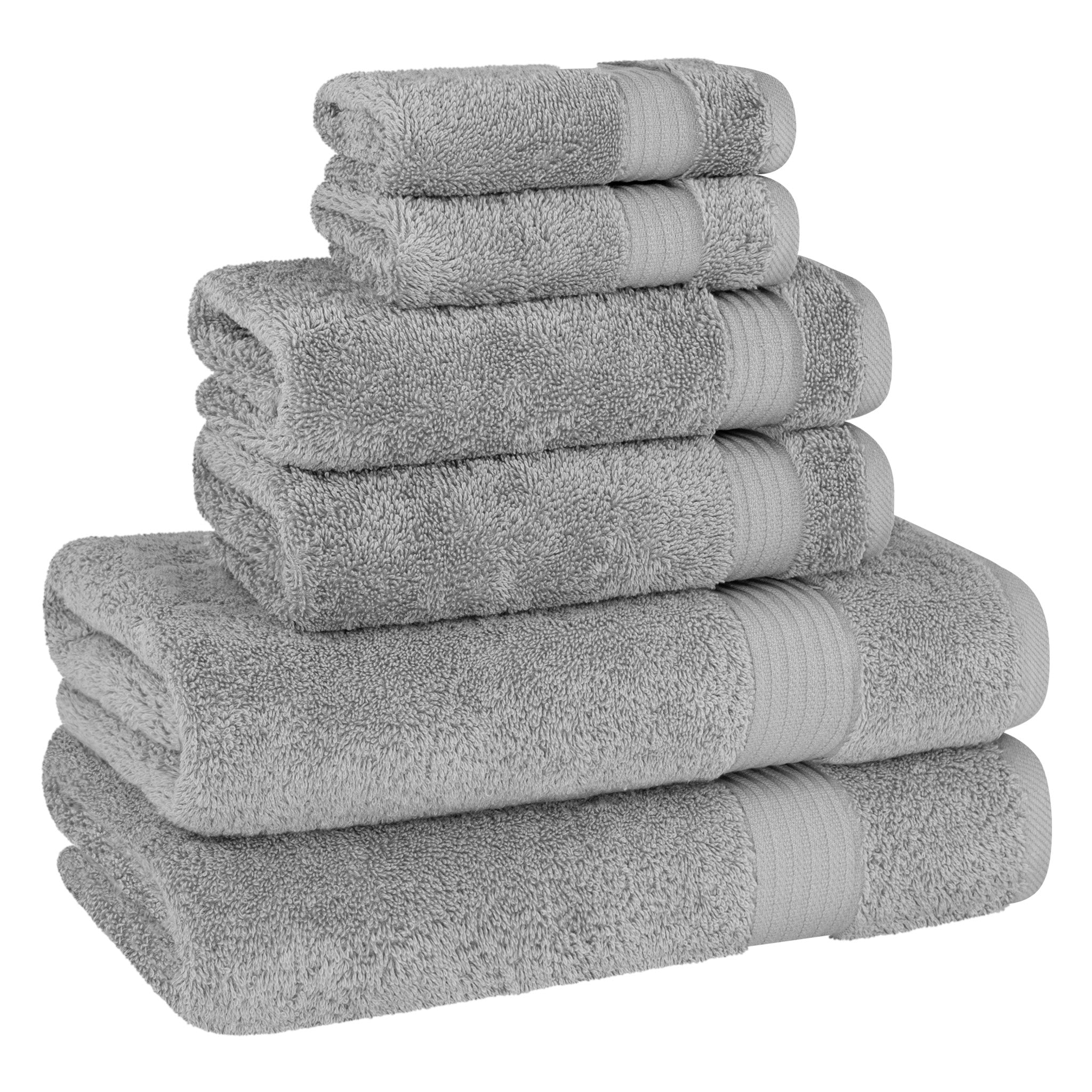 American-softlinen Bekos 100% Cotton 6-Piece Turkish Bath Towel Sets, Wholesale Luxury Bath Towels