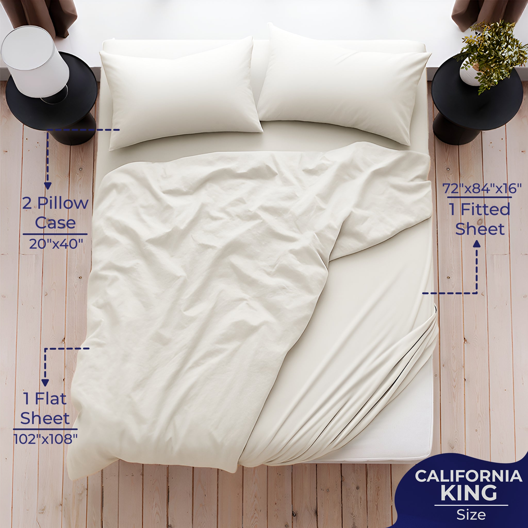 American-softlinen Luxury 100% Cotton Sateen Weave Sheets Set - Premium Bed Sheet Sets