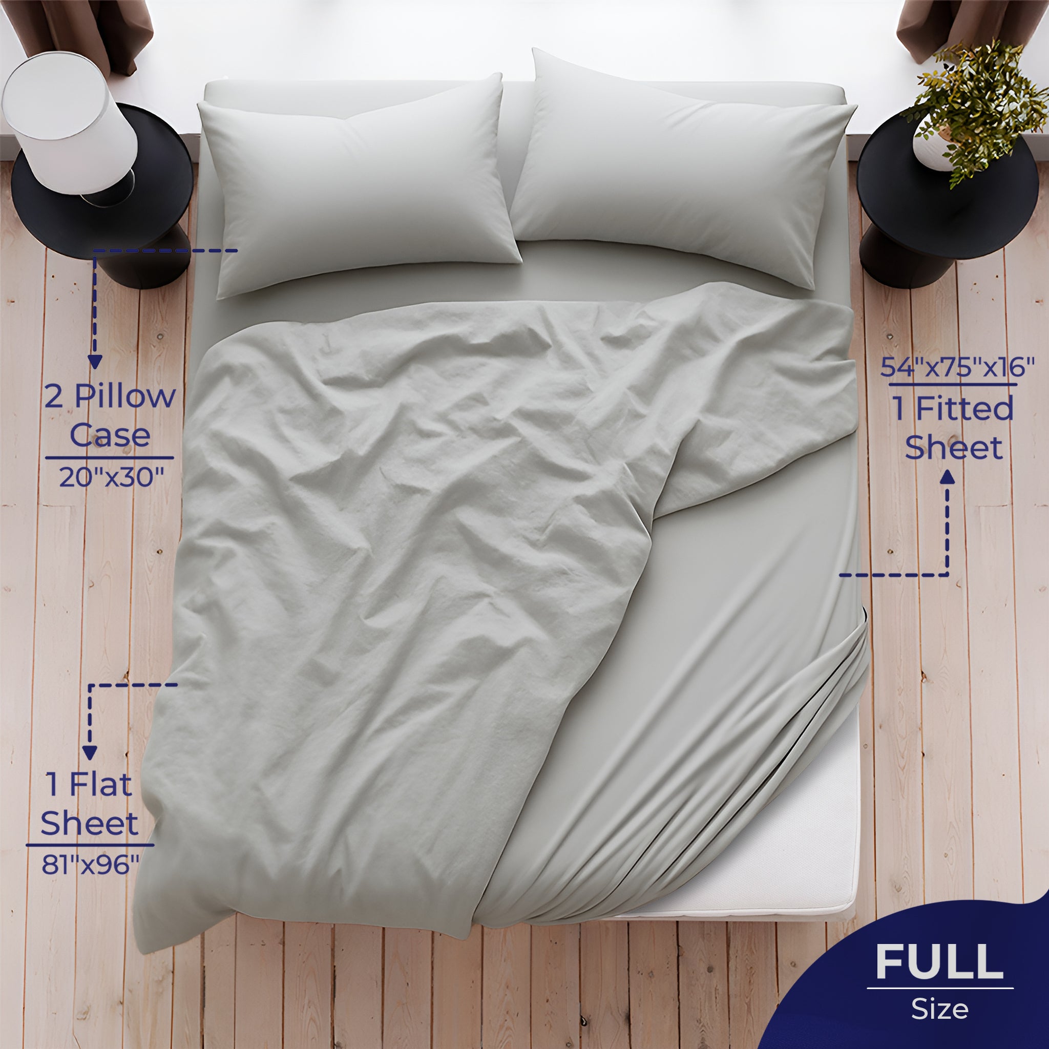 American-softlinen Luxury 100% Cotton Sateen Weave Sheets Set - Premium Bed Sheet Sets
